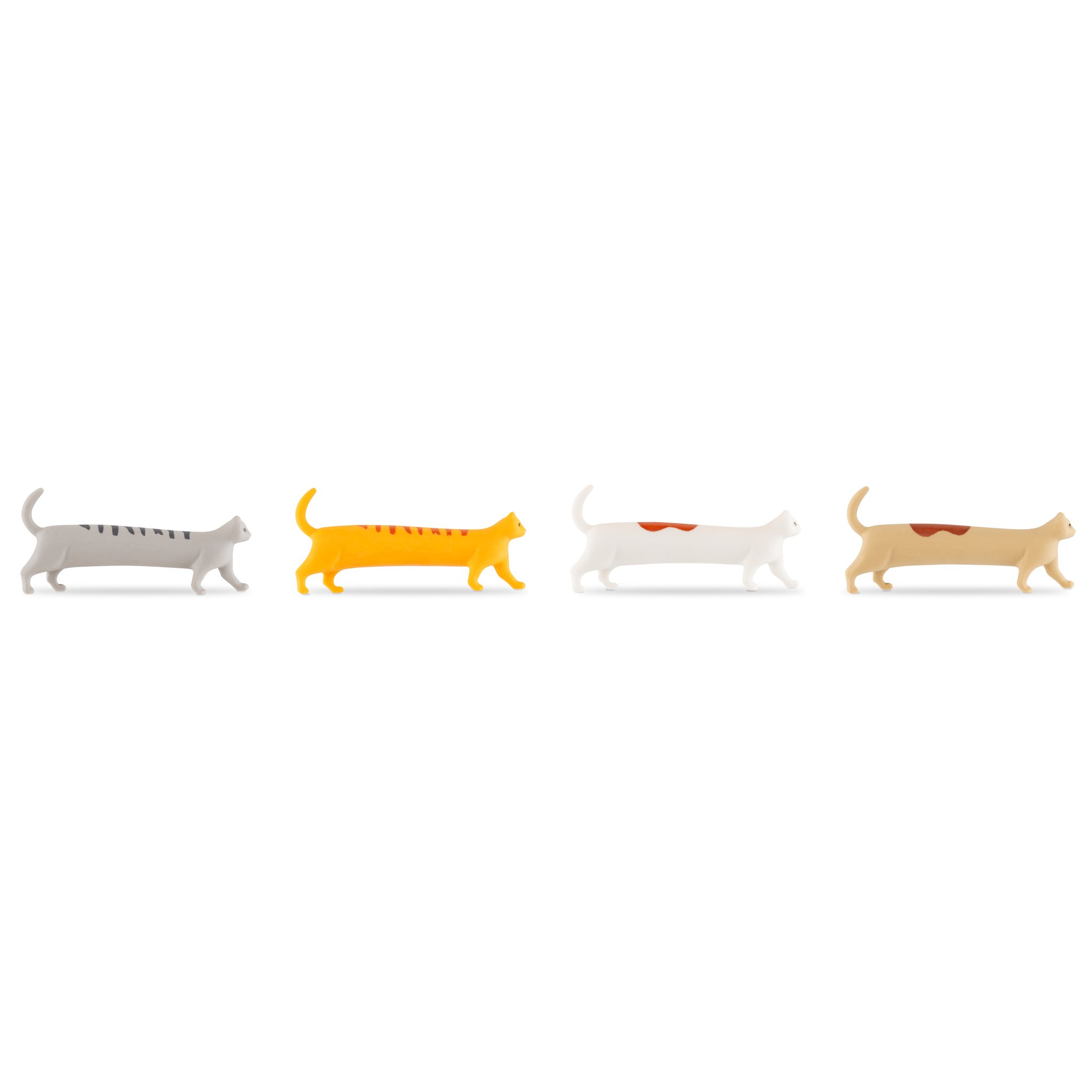 Katzen-Radiergummi 4er-Set vier verschiedene Designs
