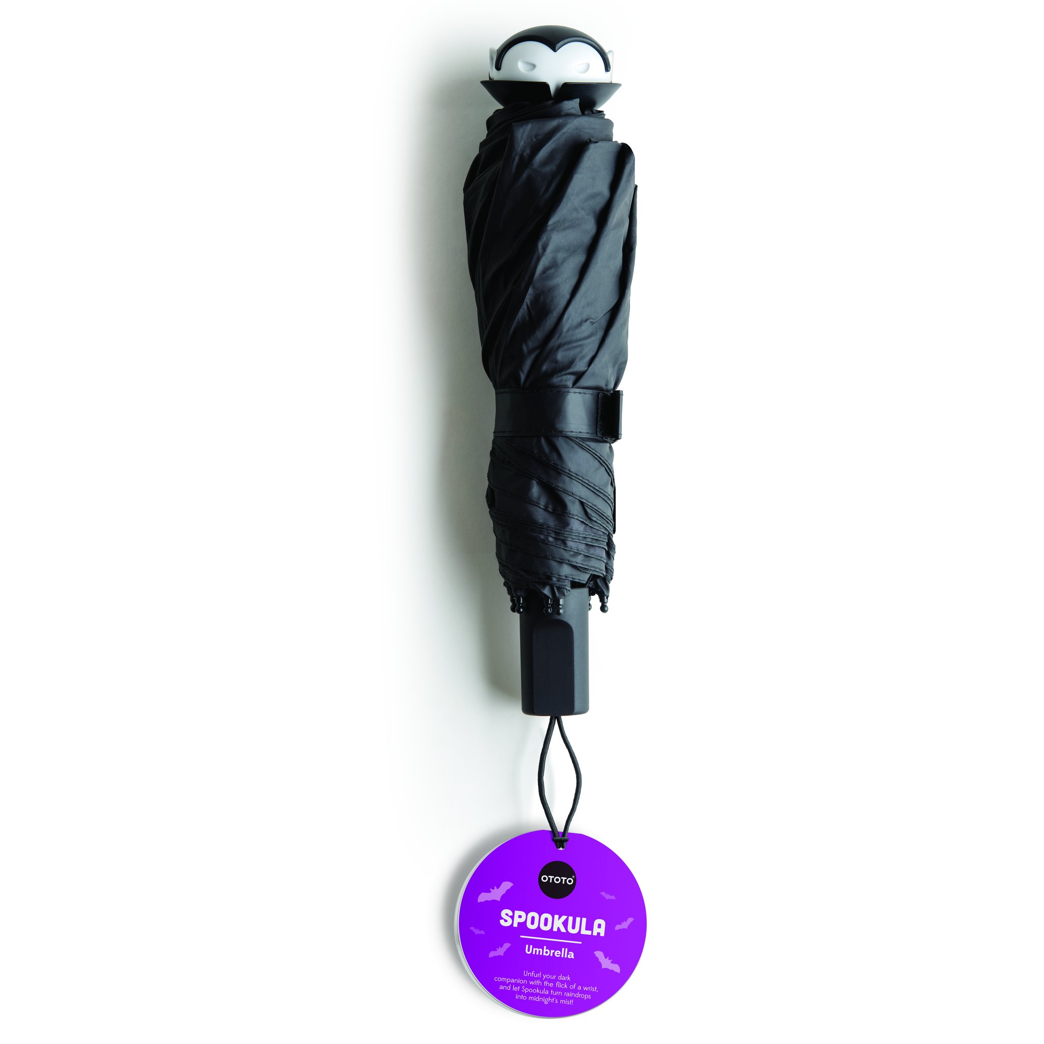 Spookula umbrella with its packaging tag