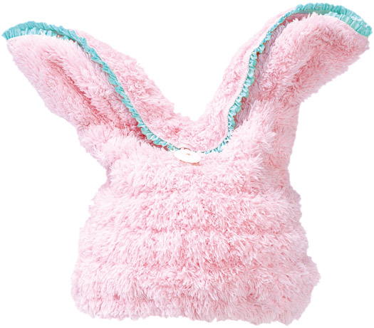 Turban Sèche-Cheveux pour Enfant - Lapin Rose