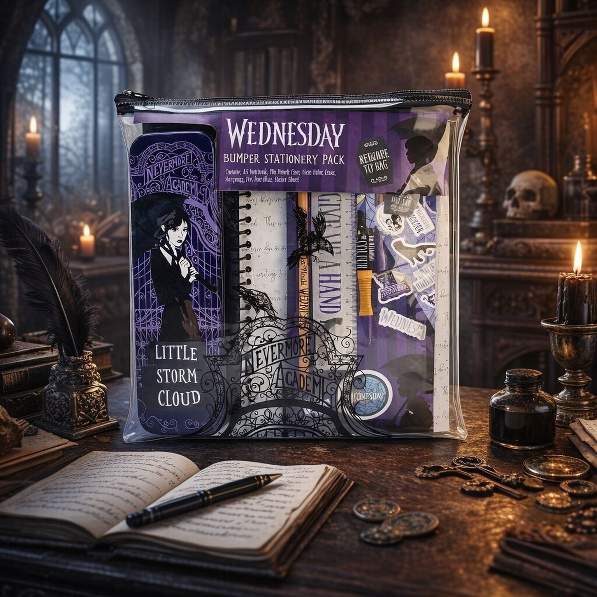 Wednesday Stationery Set 9-piece