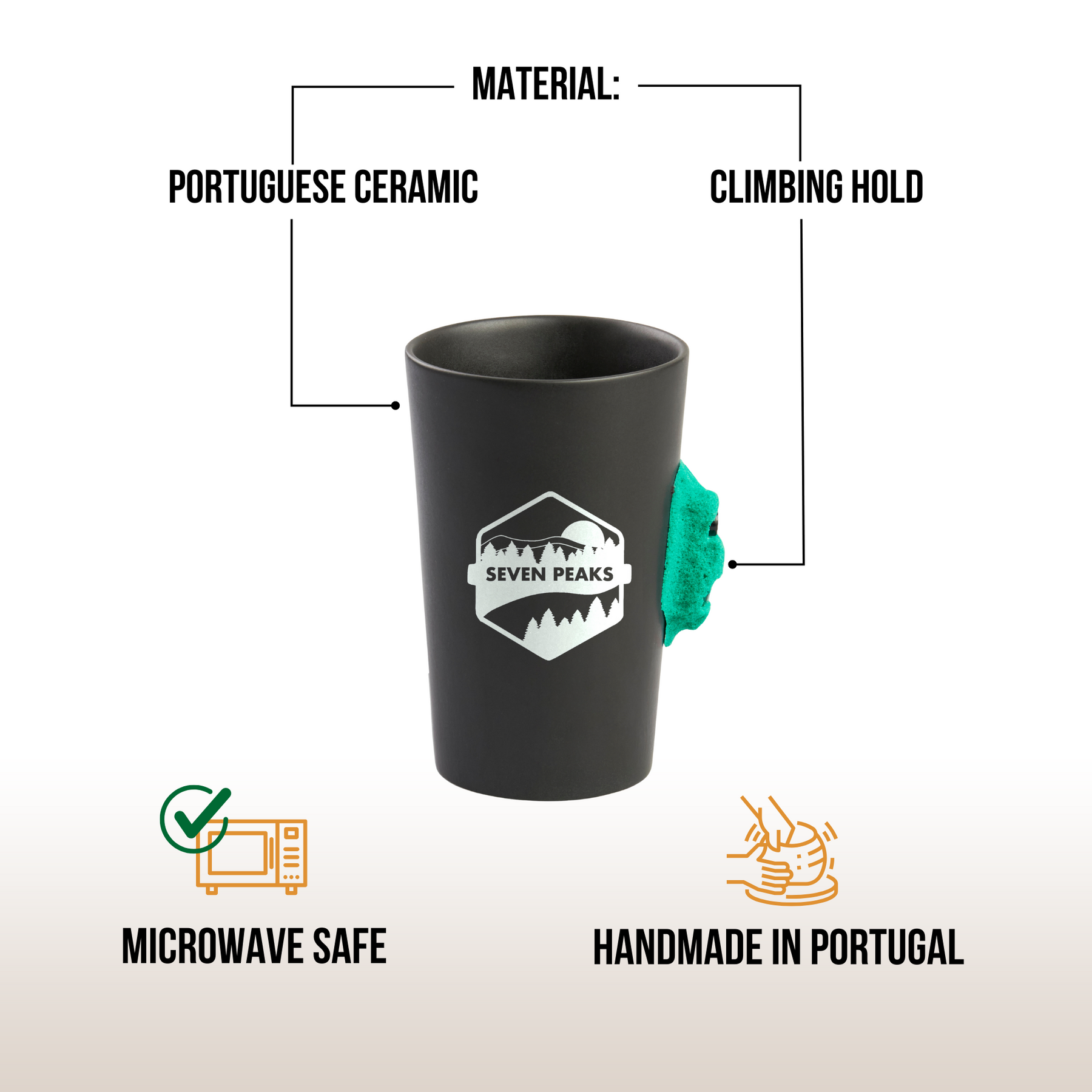 Climber Mug Info-Karte mit allen drei Schwierigkeitsgraden 7a 8b 9c