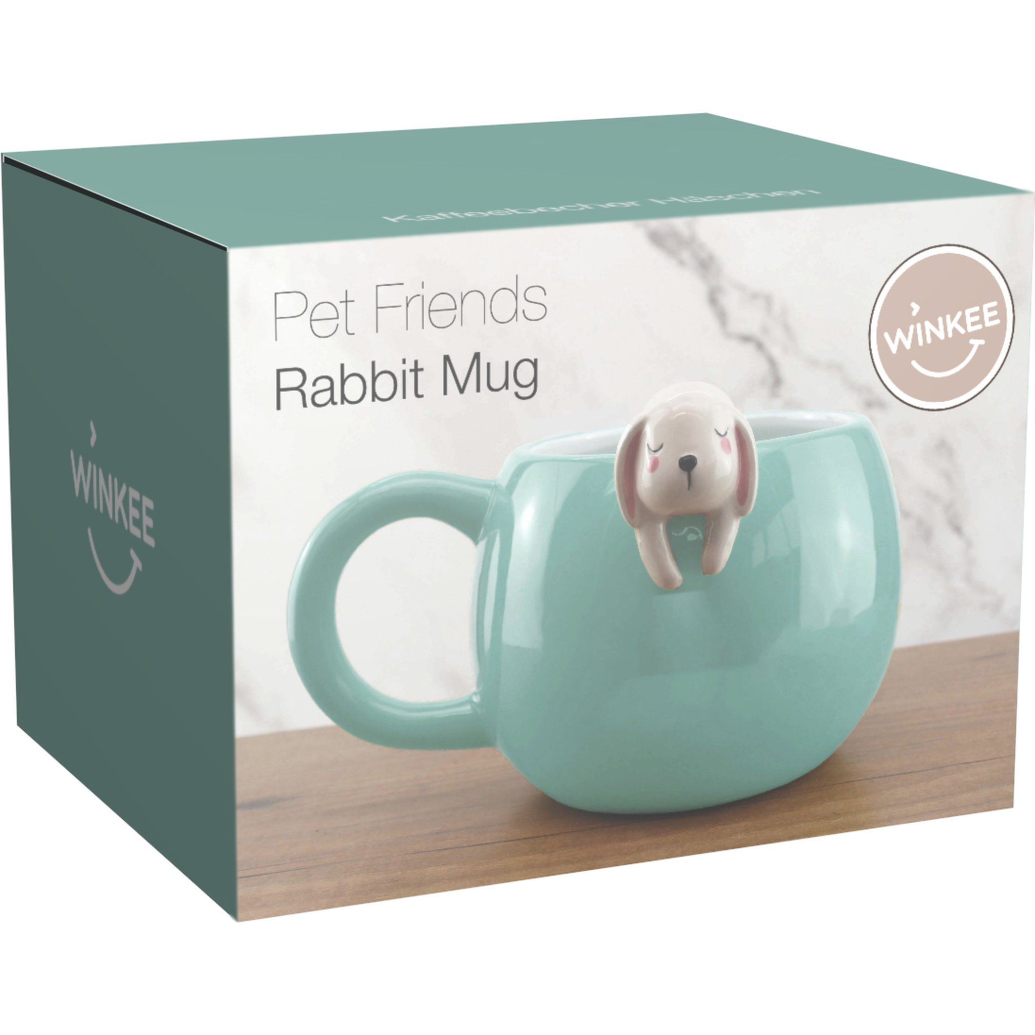 Kaffeebecher Hase in der Geschenkverpackung von Winkee