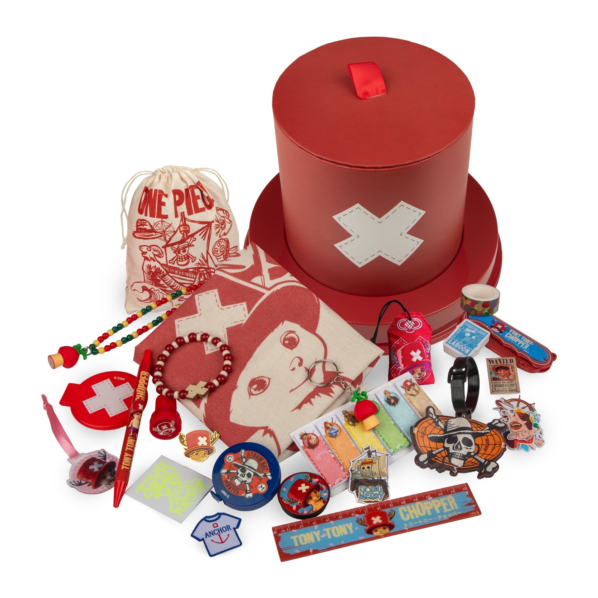 Contenu du calendrier de l'Avent One Piece avec 24 cadeaux
