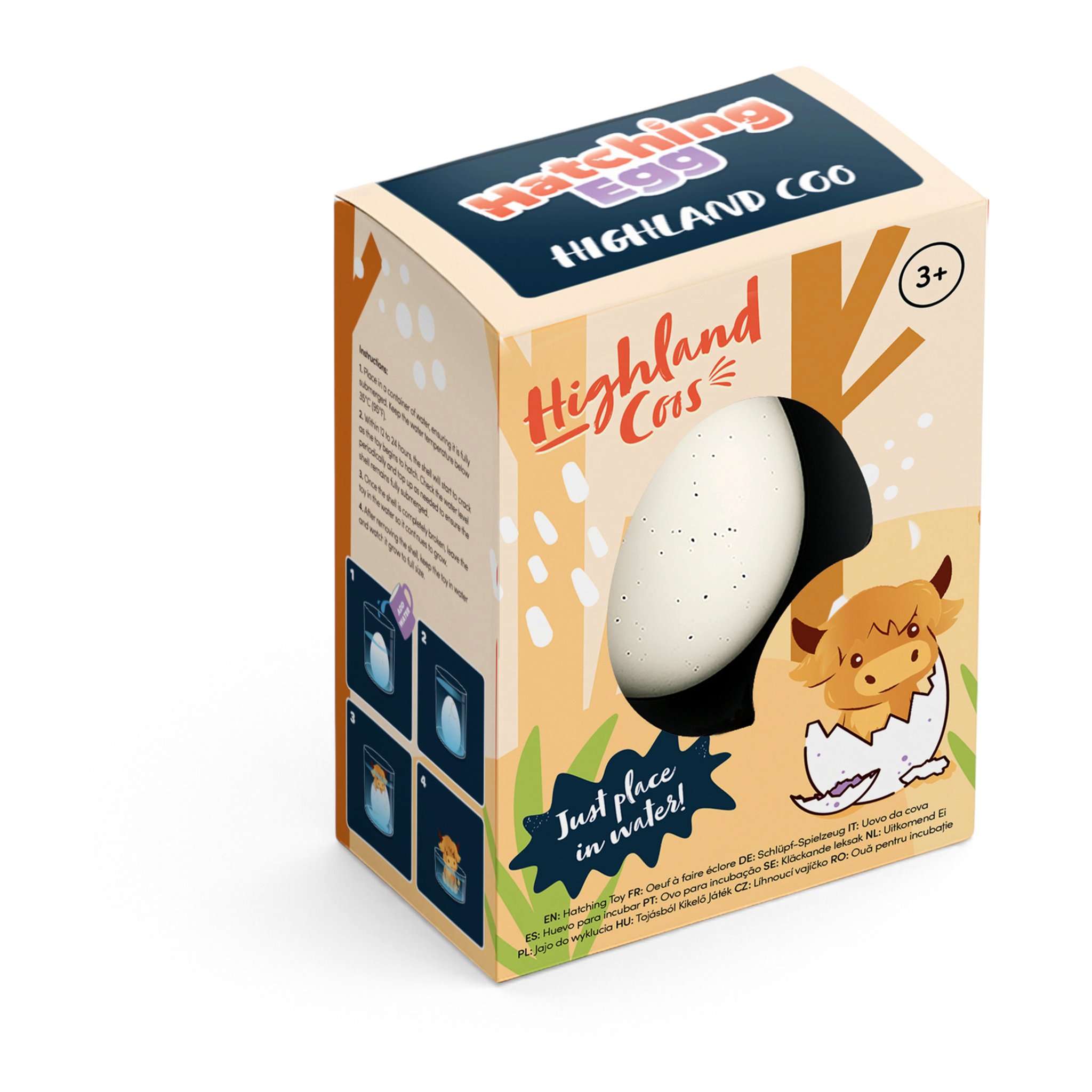 Hochlandrind-Schlüpf-Ei in der Verpackung