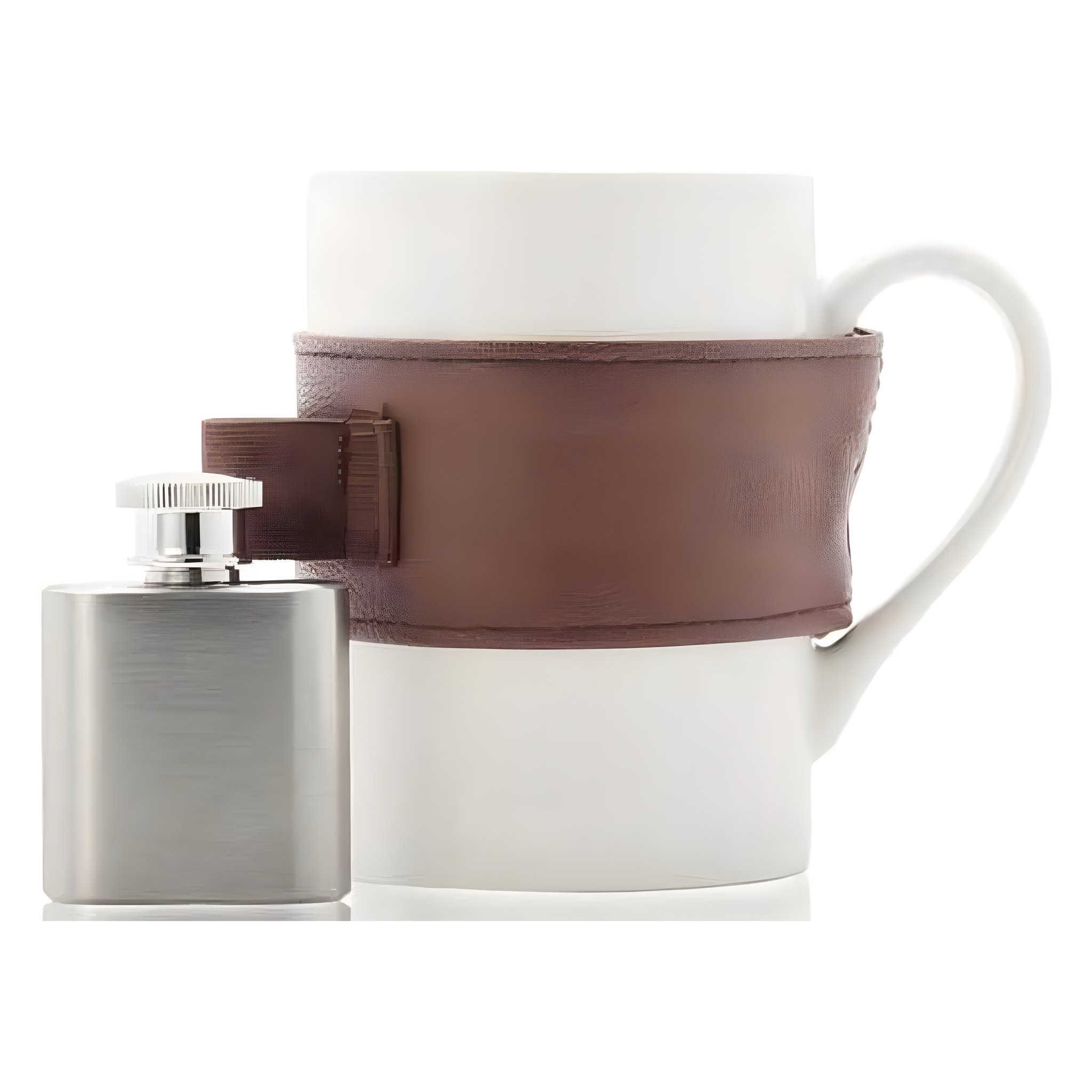 Tasse mit Flachmann