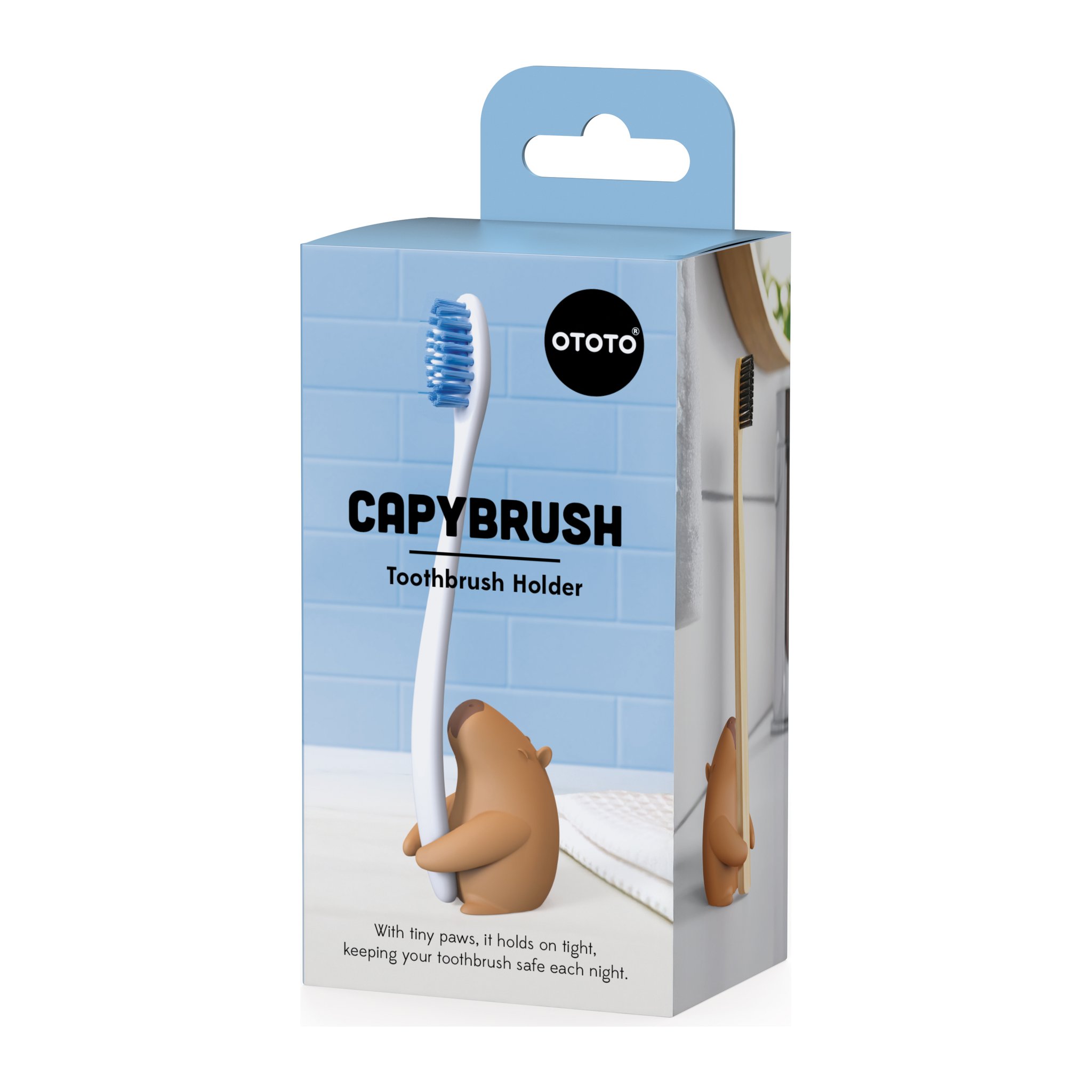 Verpackung des Capybrush Zahnbuerstenhalters von OTOTO