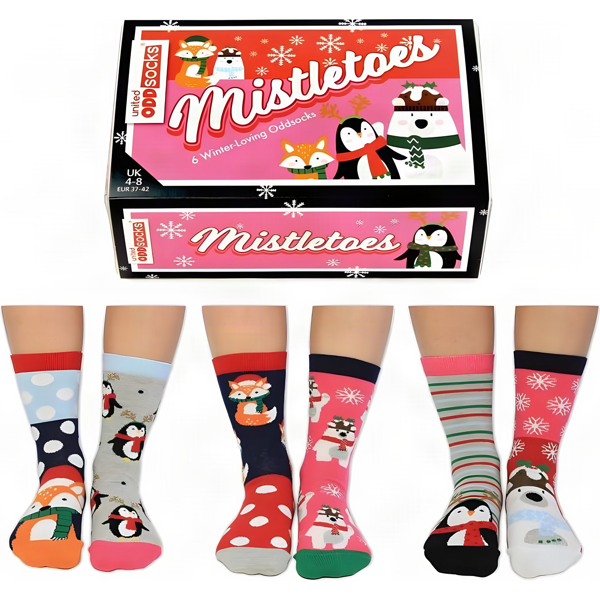 Mistletoes Weihnachtssocken-Set von United Oddsocks