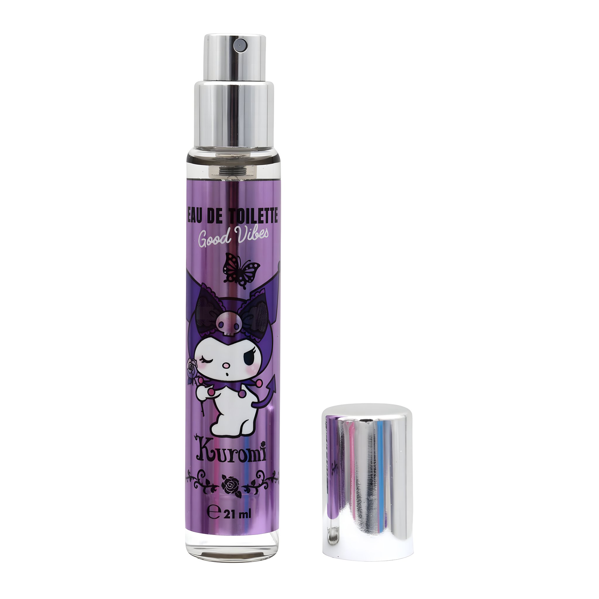 Kuromi Eau de Toilette 21 ml im violetten Flakon mit Geschenkbox