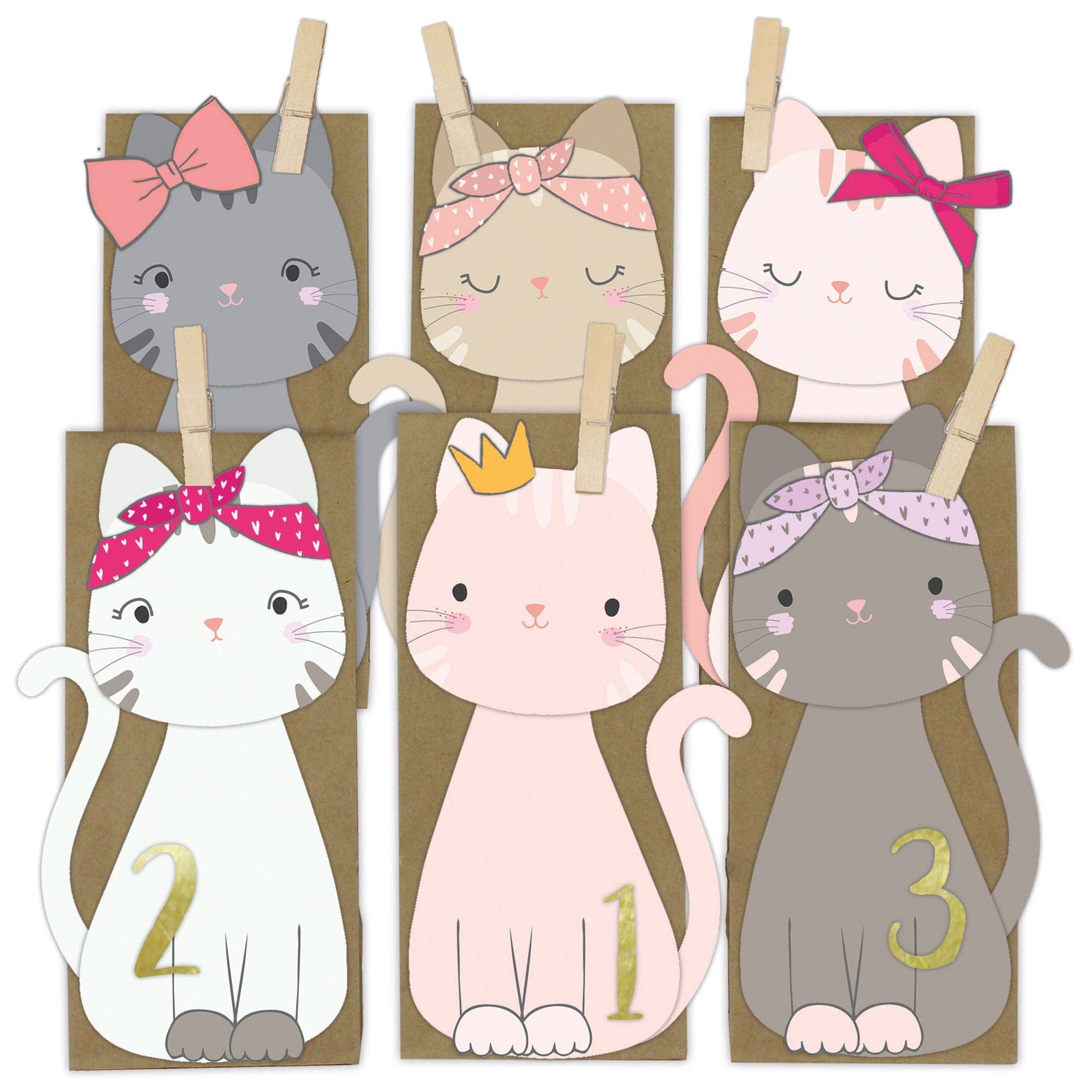 Katzen Adventskalender zum Basteln