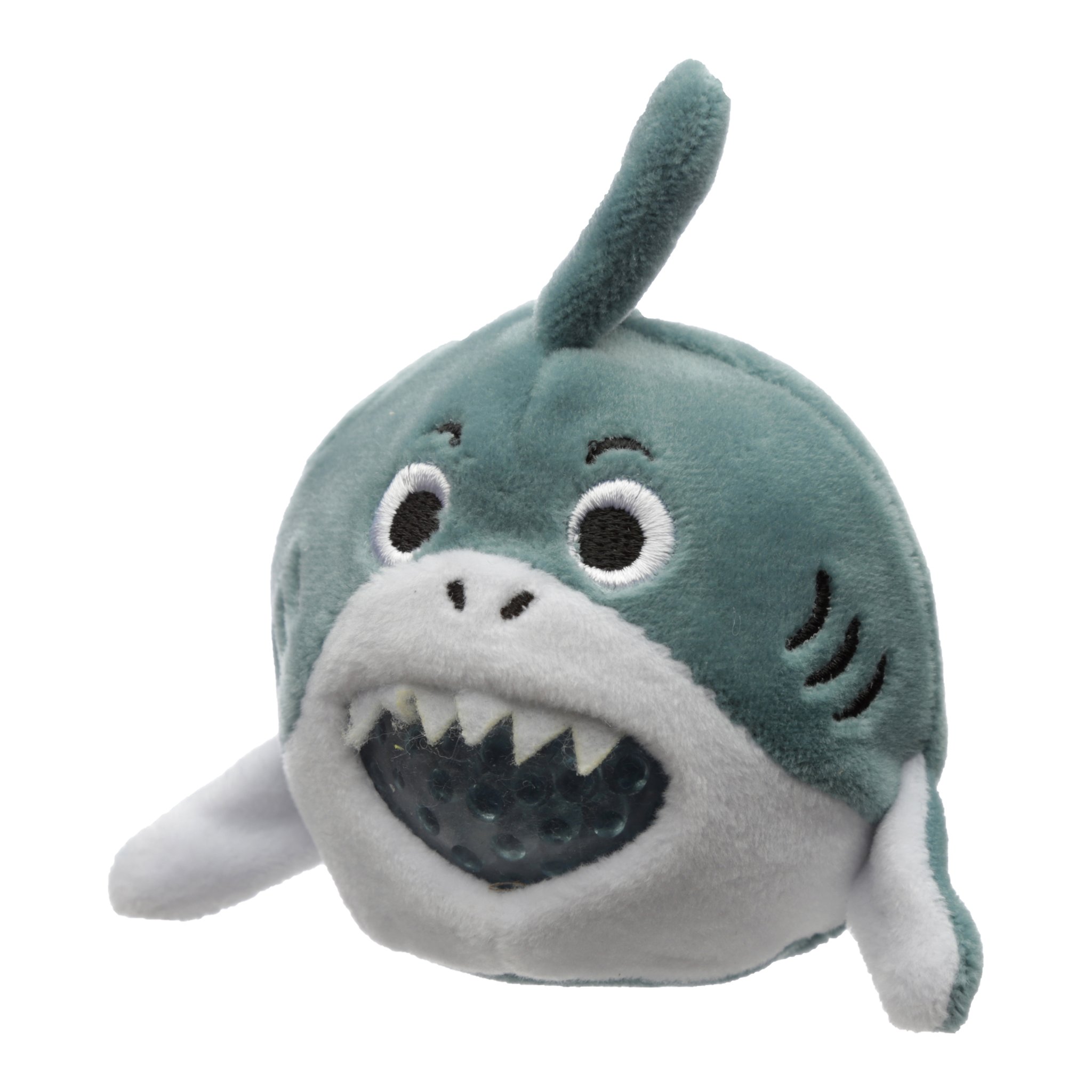 Balle anti-stress requin en peluche, gueule grande ouverte
