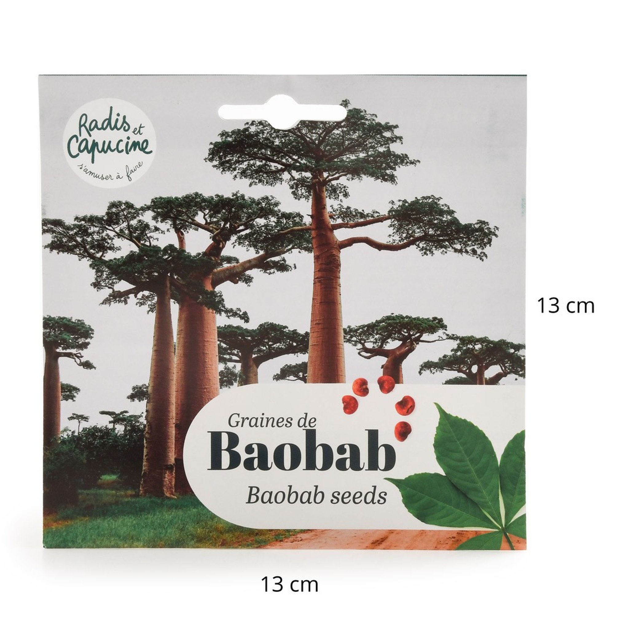 Baobab seeds package with 13 cm dimensions – Radis et Capucine