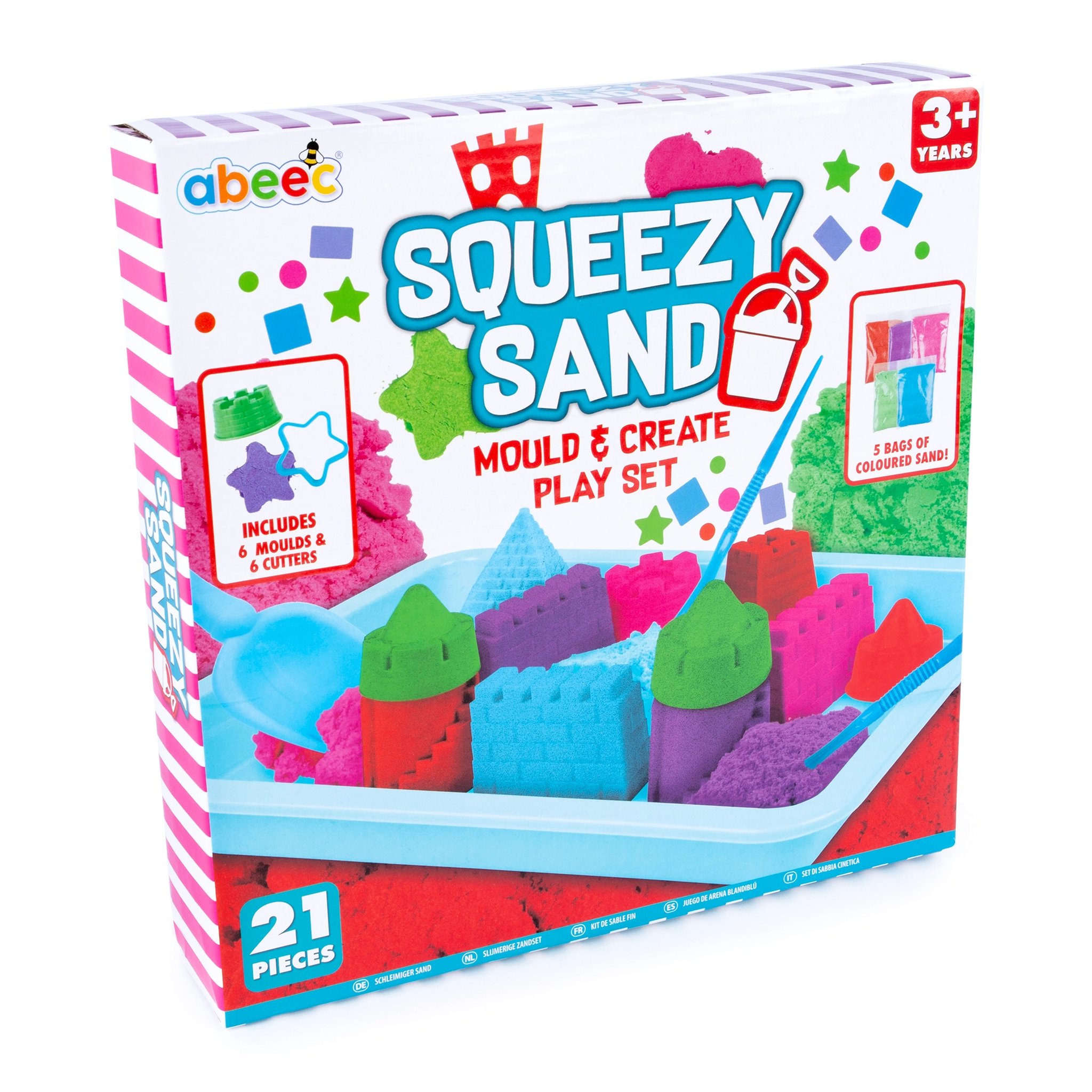 Squeezy Sand Set, 21-teilig mit Sandformen