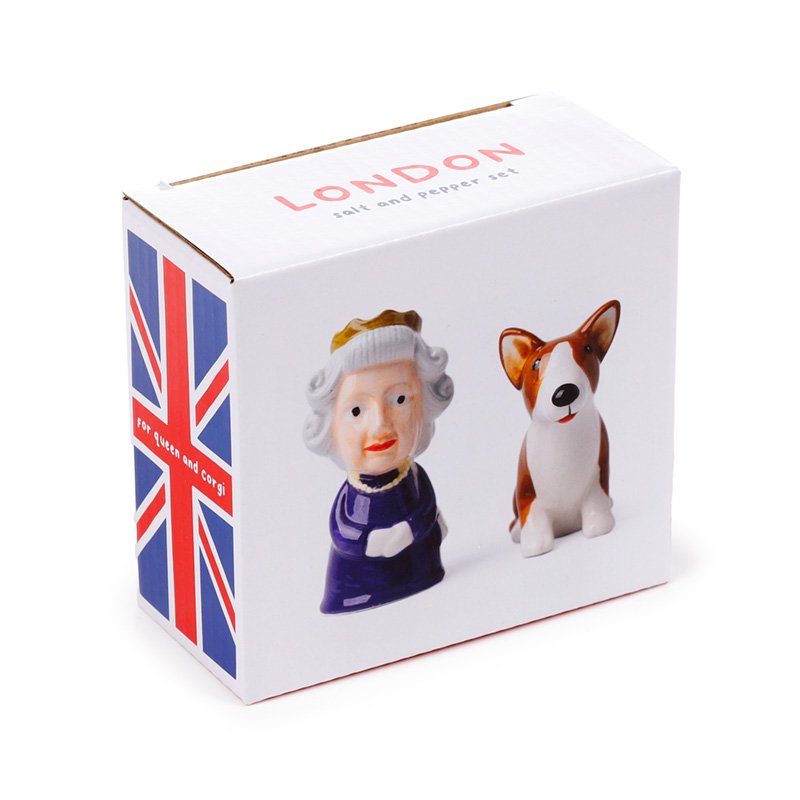 Queen & Corgi Salt and Pepper Shakers by puckator