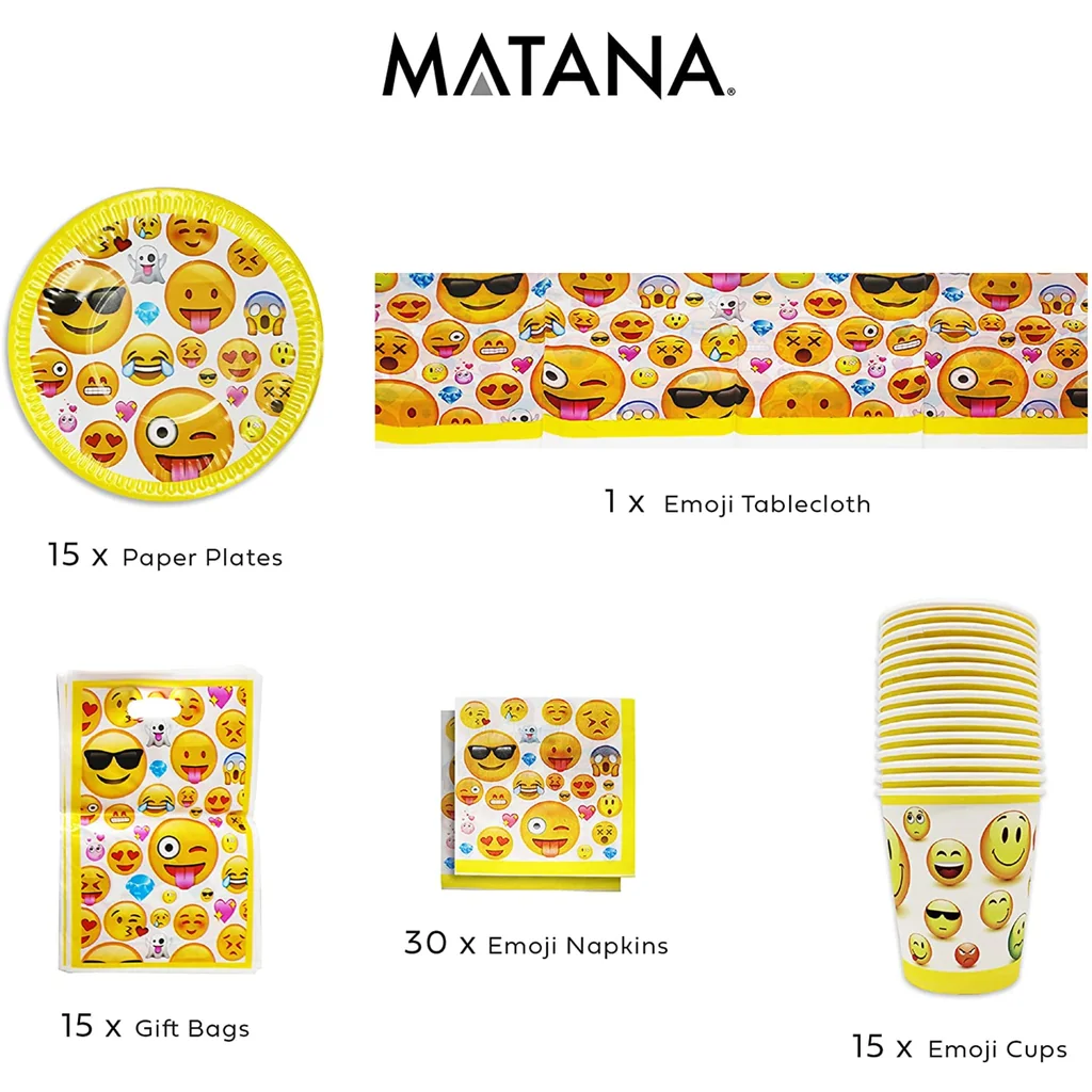 Emoji Partygeschirr-Set