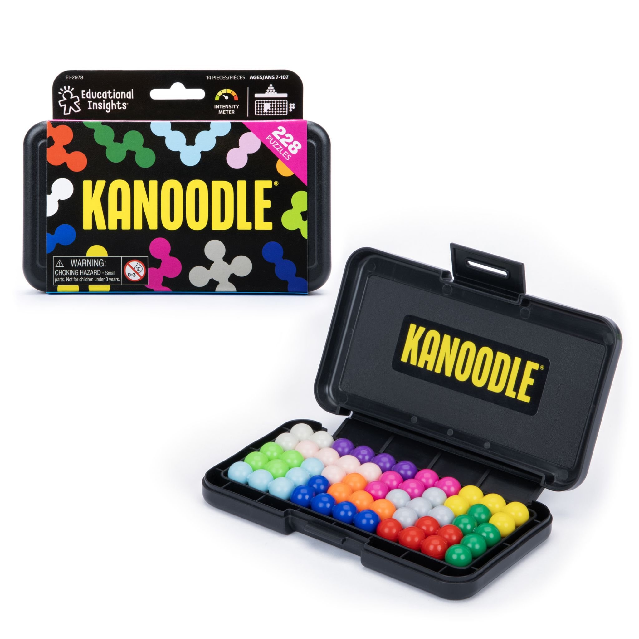 Kanoodle jeu de logique – emballage et étui ouvert
