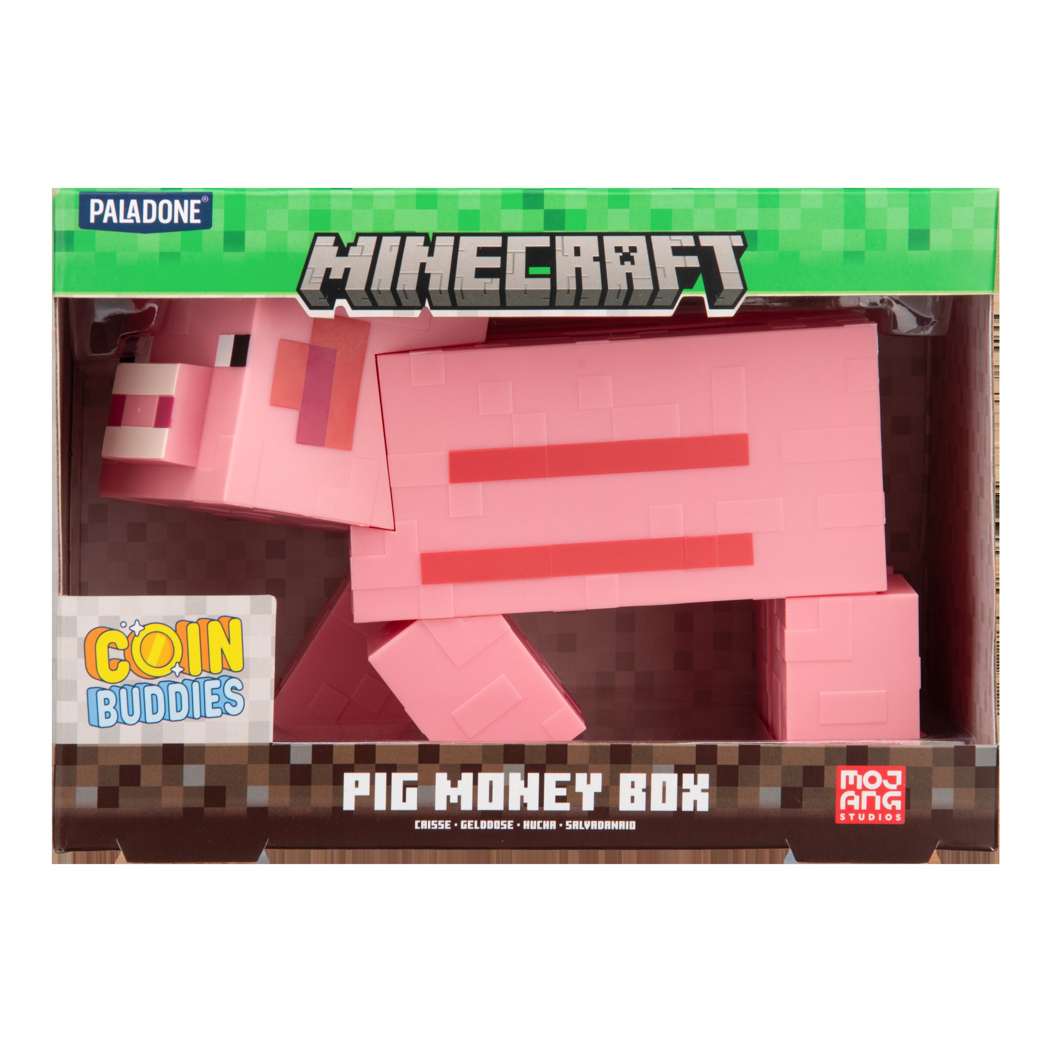 Tirelire cochon Minecraft de Paladone – vue latérale