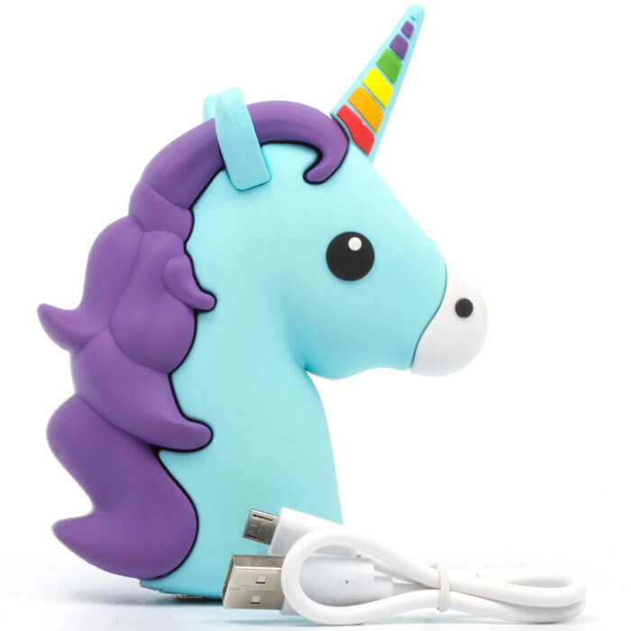 Chargeur Externe pour Smartphone - Émoticône Licorne