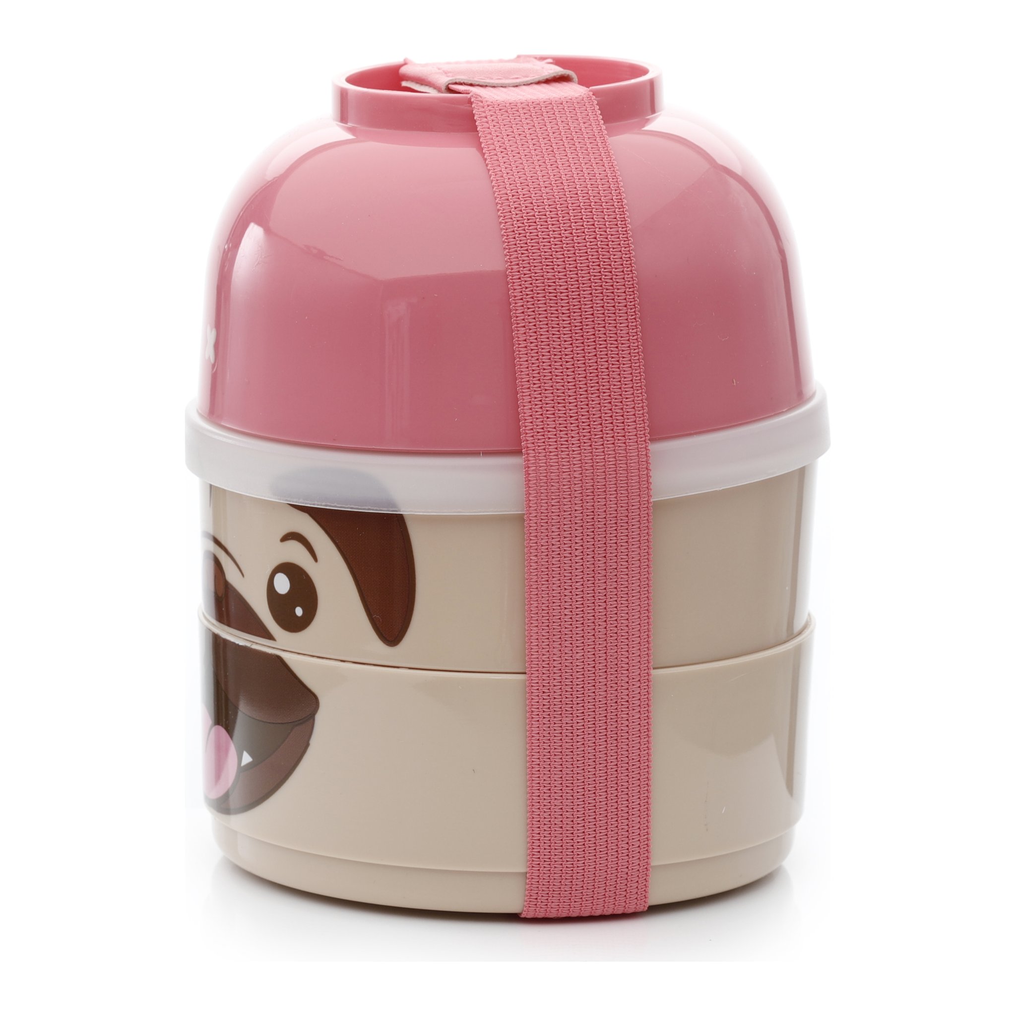 Mops-Bentobox mit elastischem Trageband