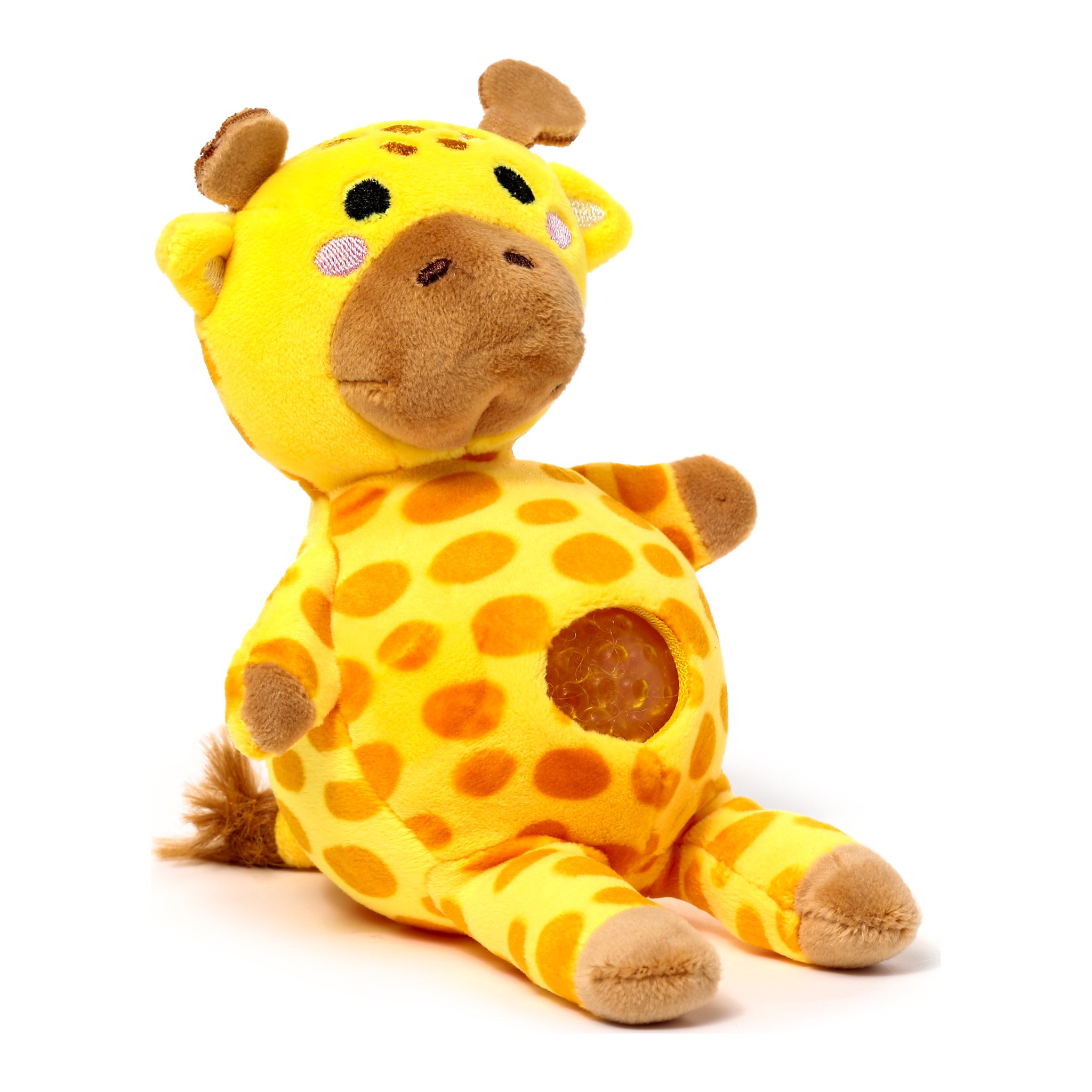 Giraffen-Plueschstressball mit Glitzerkugel im Bauch
