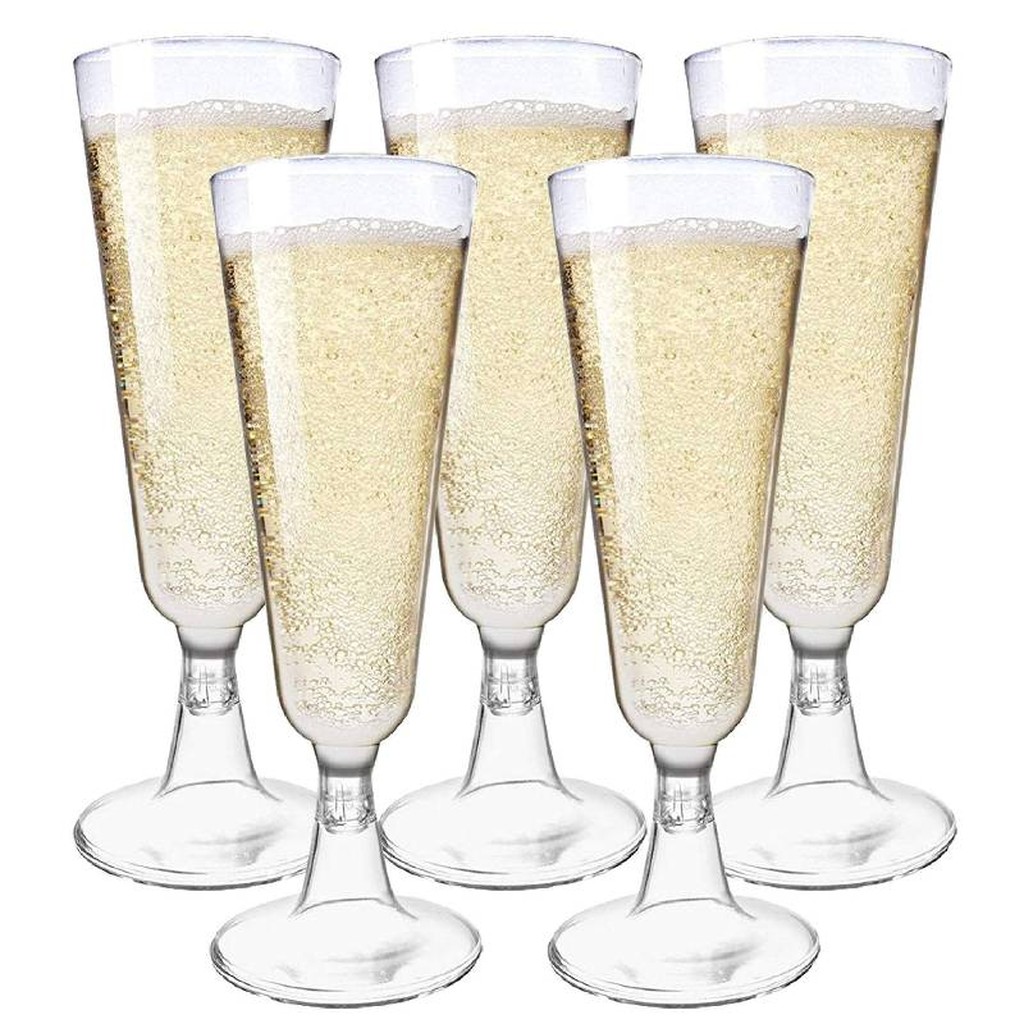 48 wiederverwendbare champagnergläser