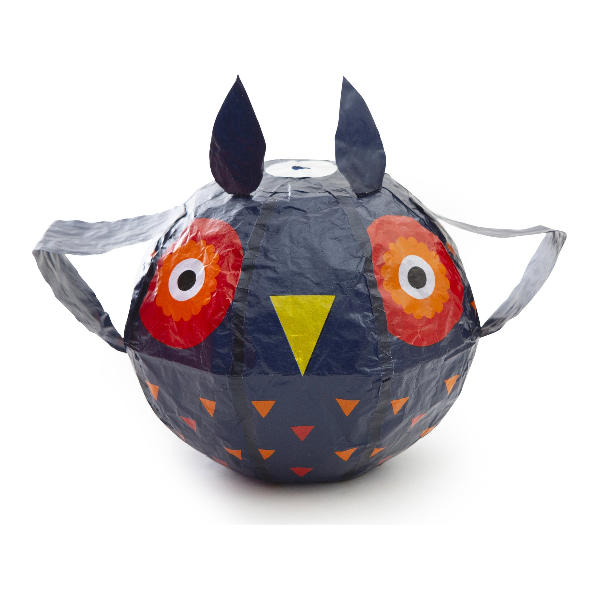 Eulen-Papierballon in Dunkelblau mit Flügeln