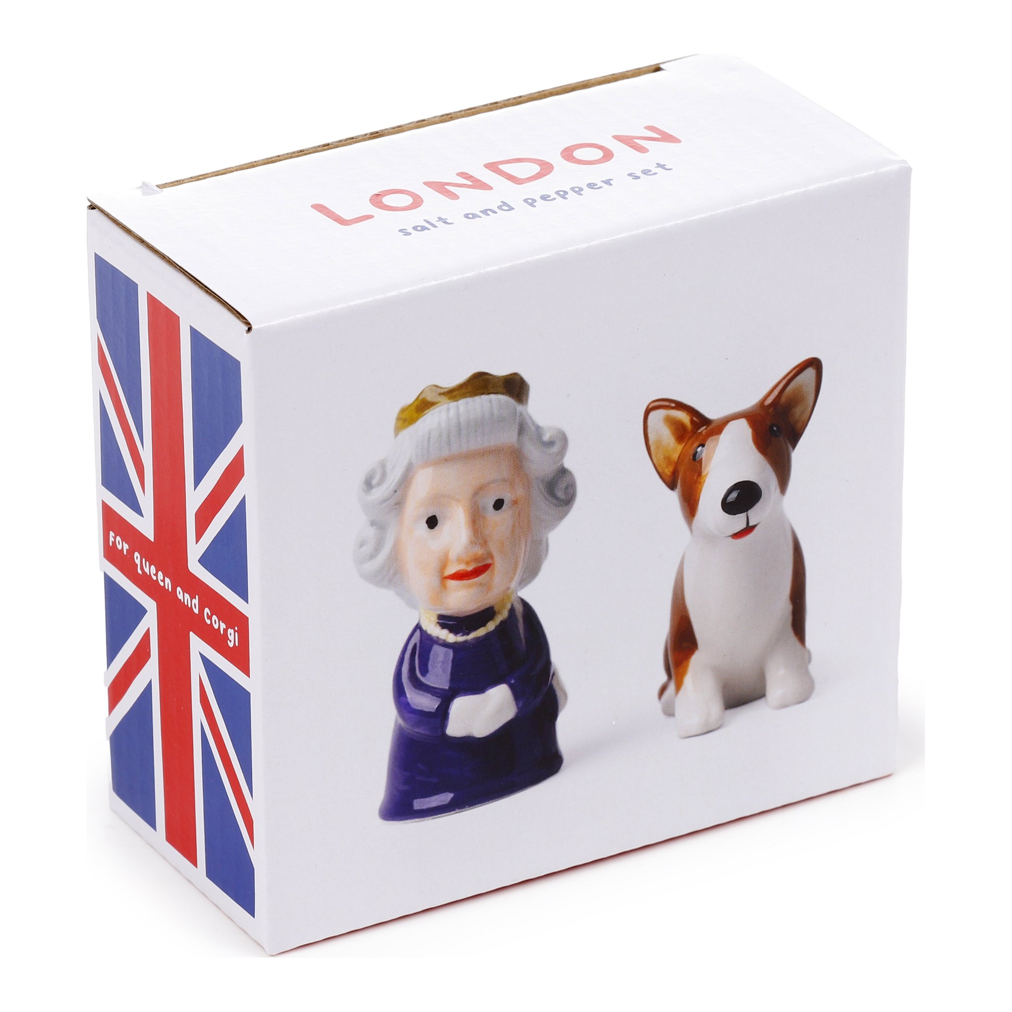 London-Geschenkschachtel mit Queen und Corgi