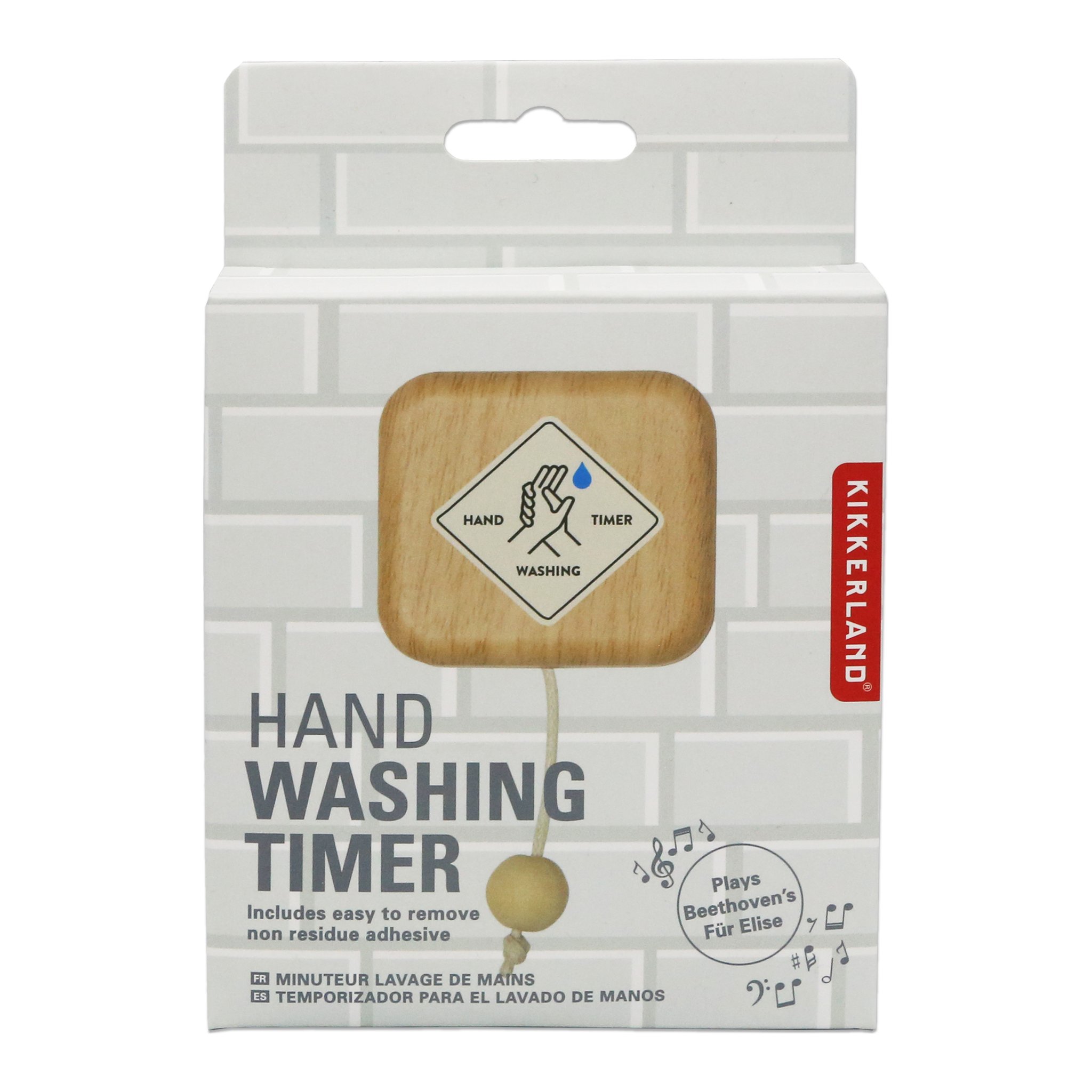 Timer lavamani nella confezione «Hand Washing Timer» di Kikkerland