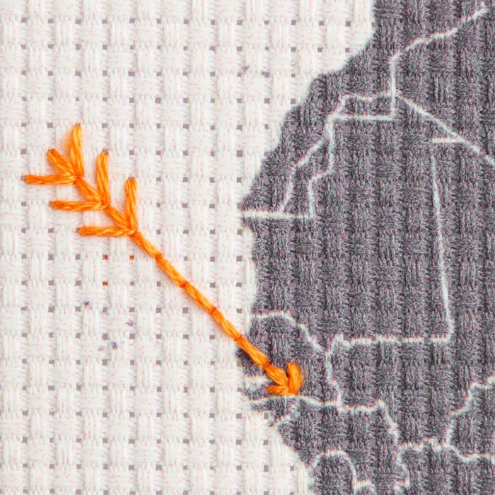 Carte du Monde Point de Croix