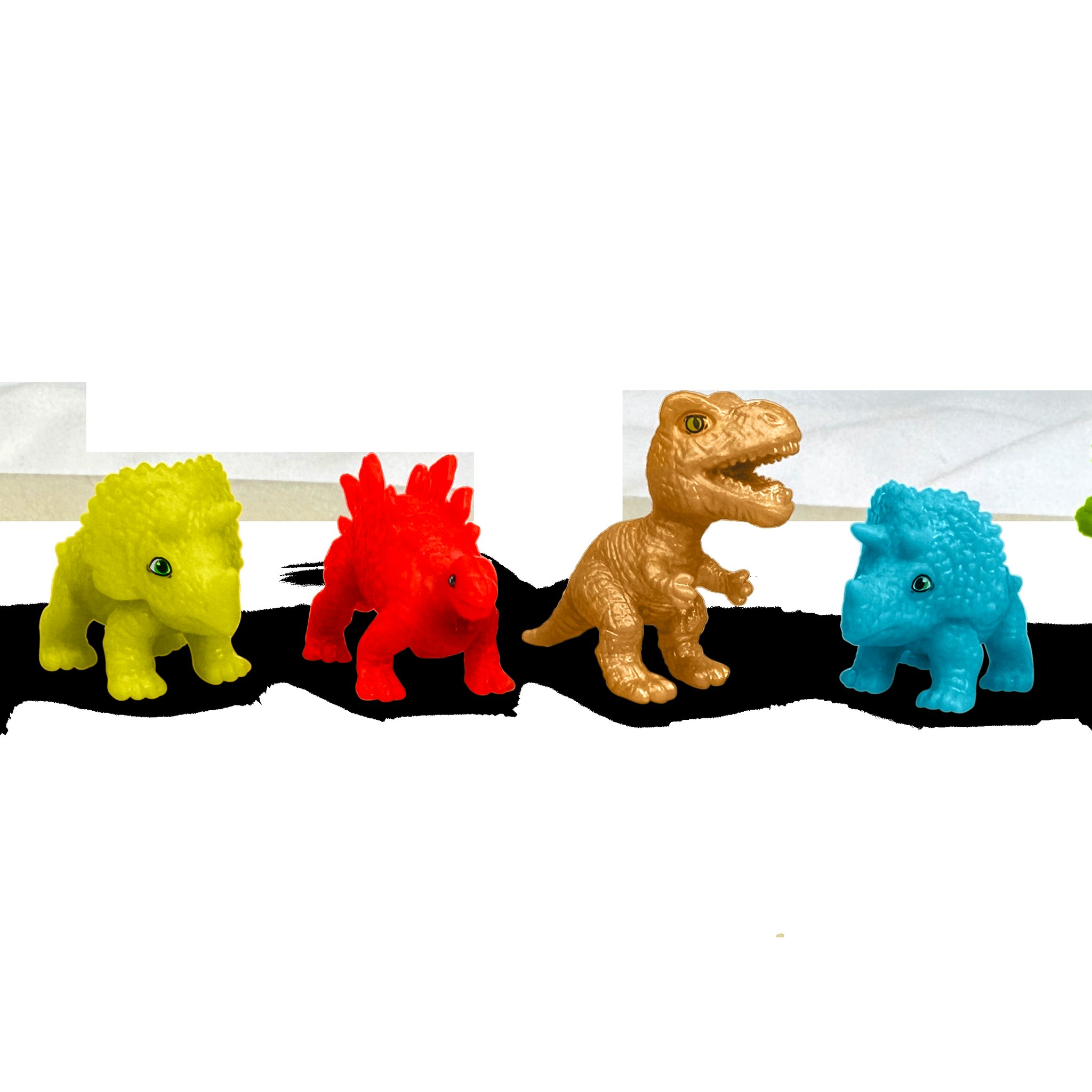 Sechs Dino-Sammelfiguren aus Dino Surprise