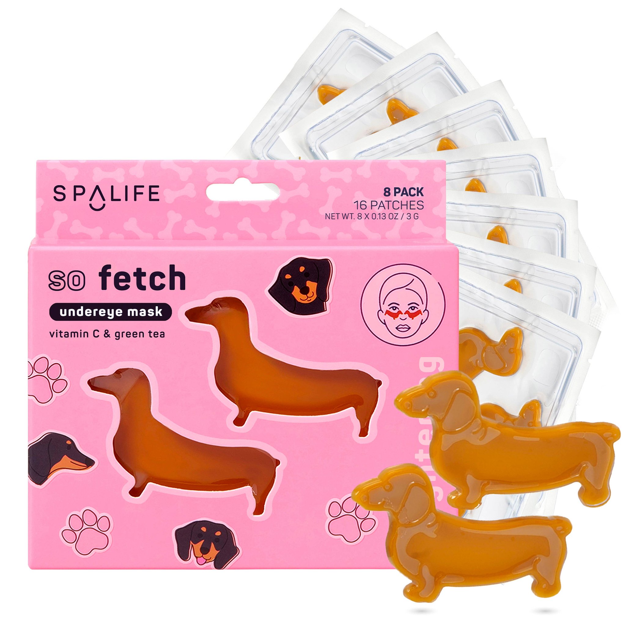 Dackel Gel-Augenpads 8er-Pack