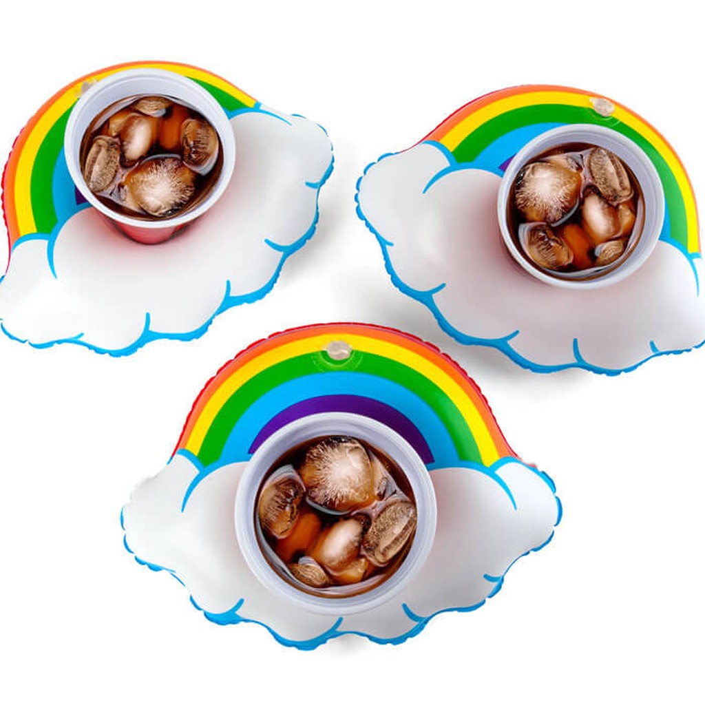 Porte-Boissons Gonflables Arc-en-Ciel