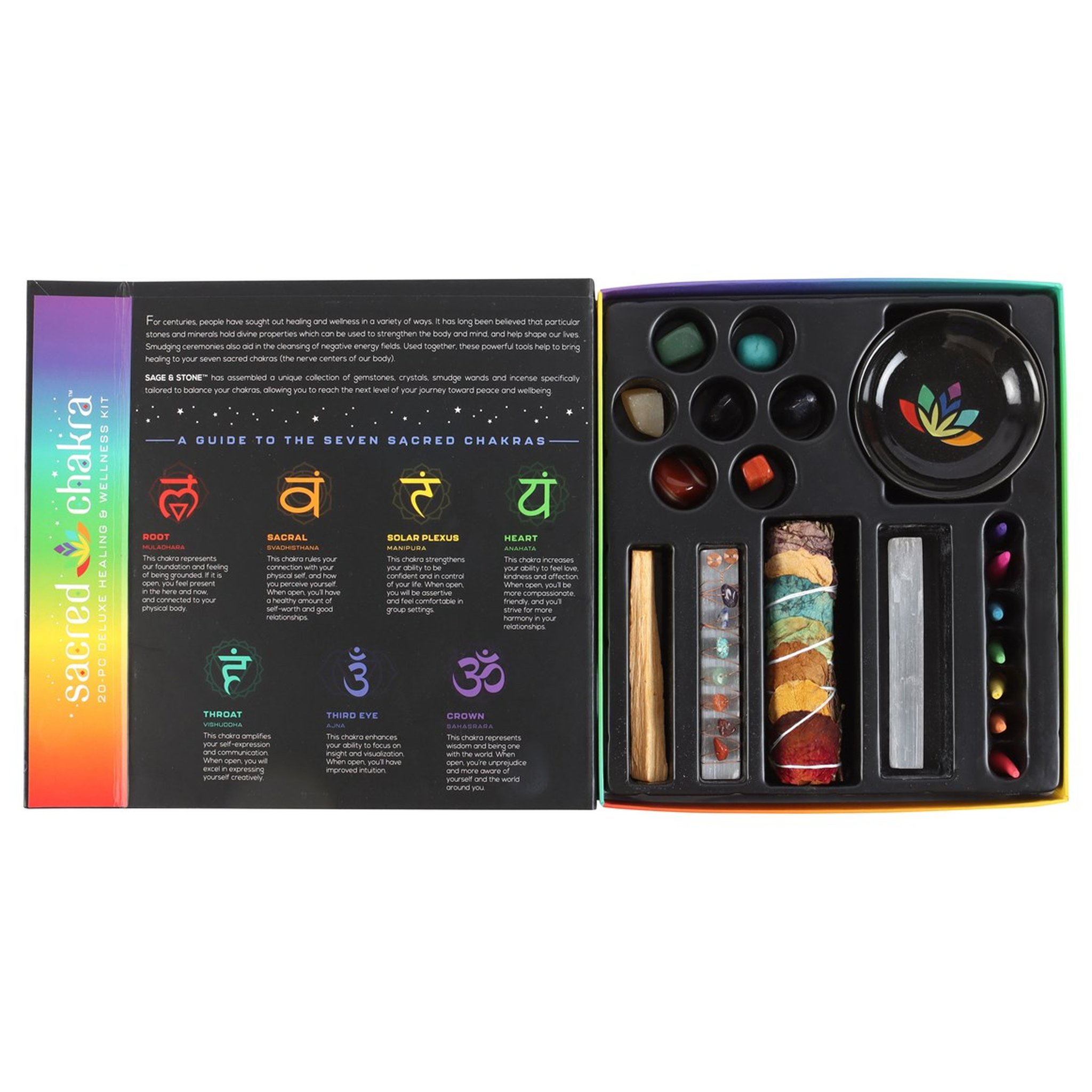 Sacred Chakra Set Palo Santo und Räucherkegel Detail