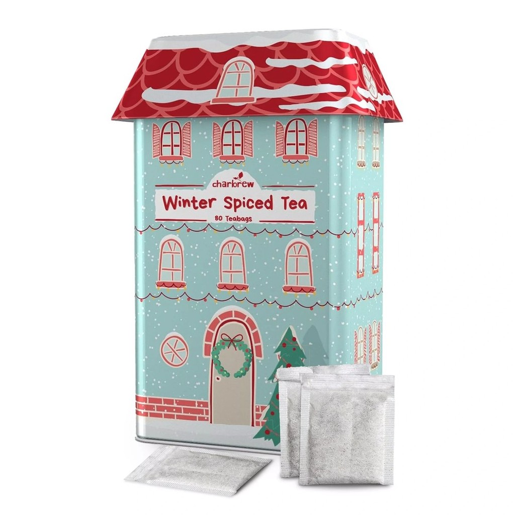 Weihnachtshaus Tee Set mit 80 Teebeuteln Winter Spiced Tea