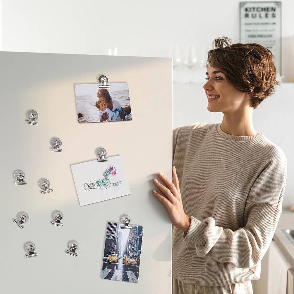 12 magnetische Briefklemmen