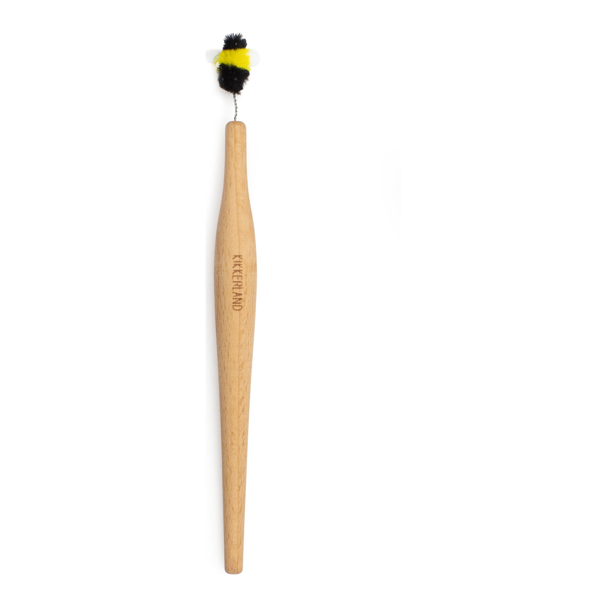Baguette de pollinisation en bois avec pinceau abeille au bout