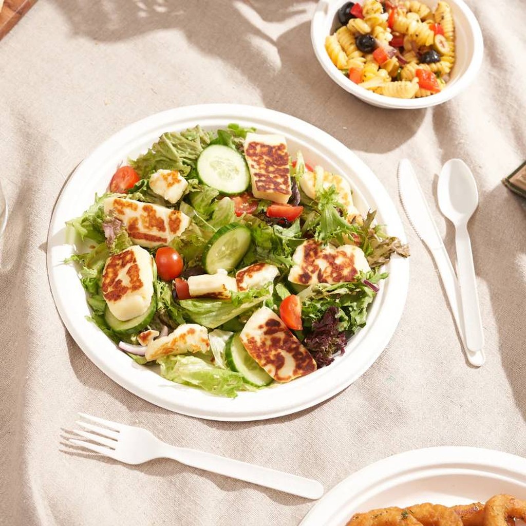 Kompostierbares Besteck-Set – Weiss