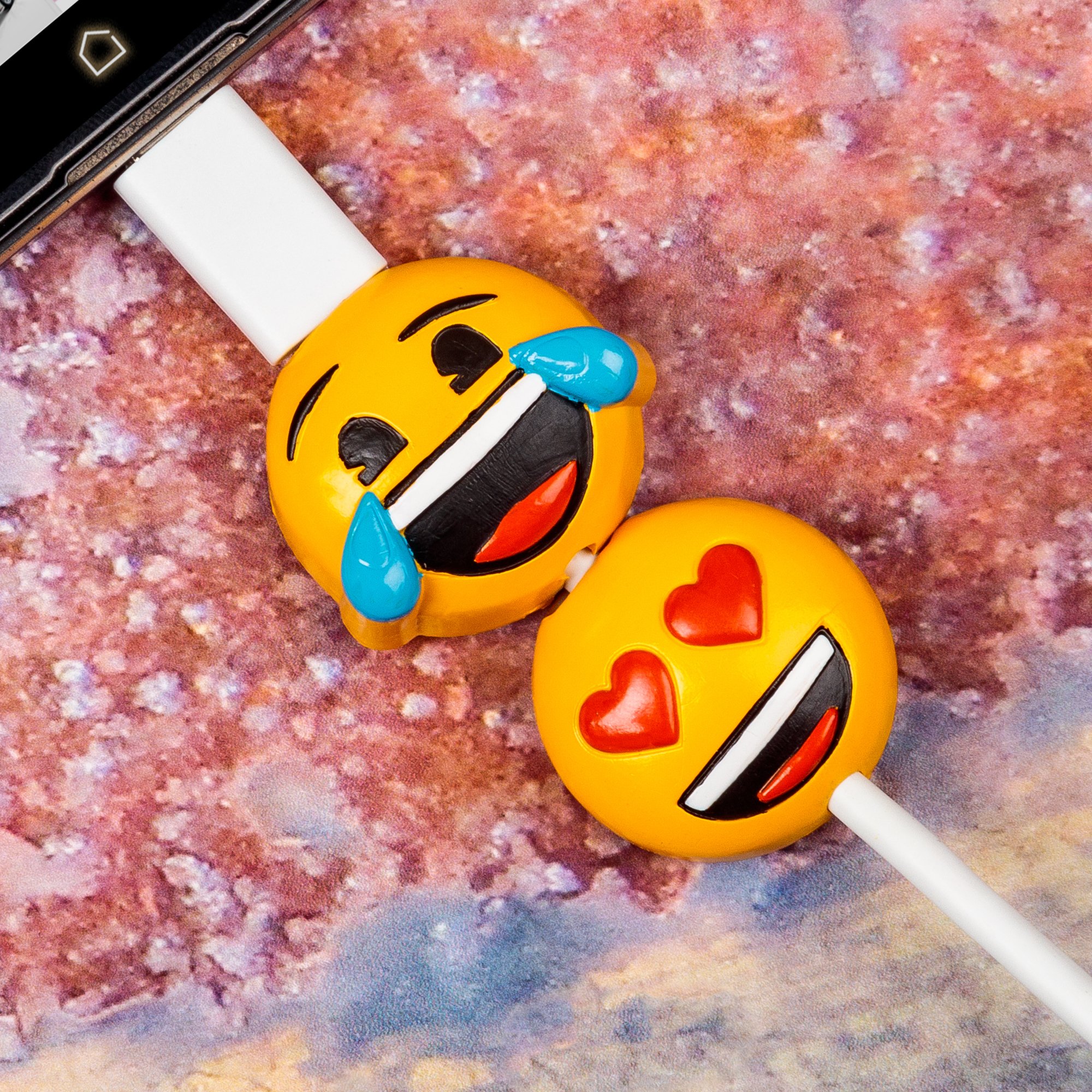Protection de câble Emoji K-Bling de Tobar – vue détaillée