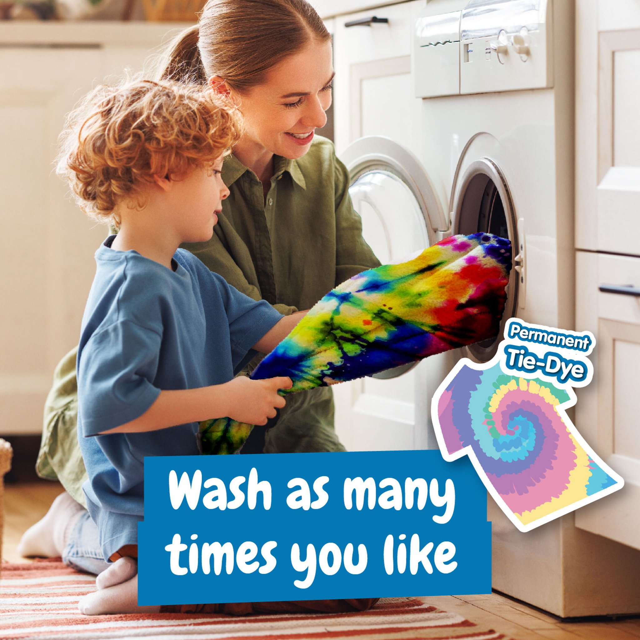 Tie-dye dyeing step by step