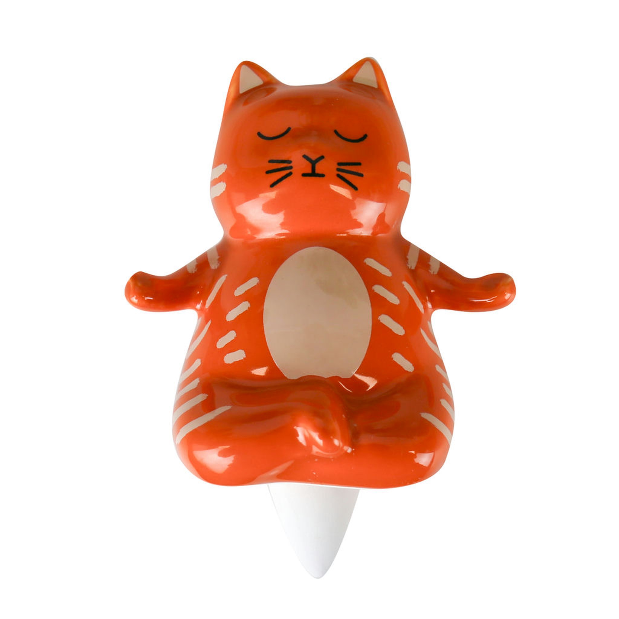 Yoga-Katze Wasserspender aus Keramik in Lotus-Pose