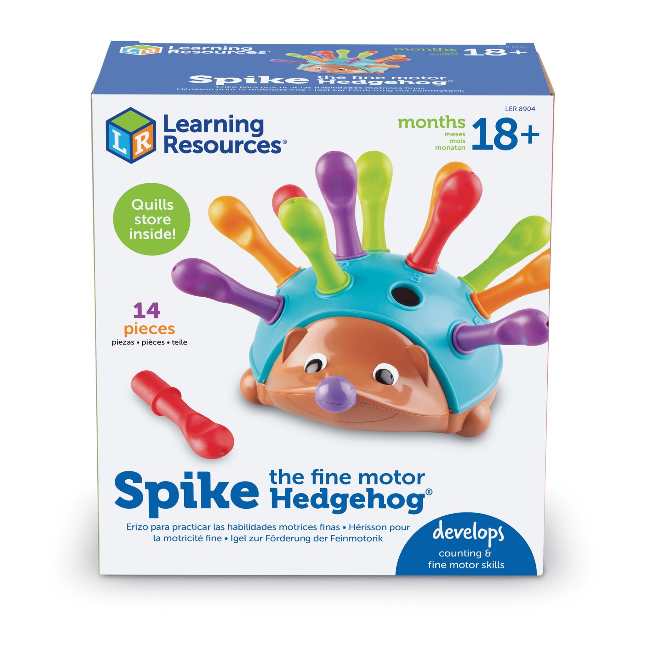 Verpackung Spike the fine motor Hedgehog mit 14 Teilen ab 18 Monaten