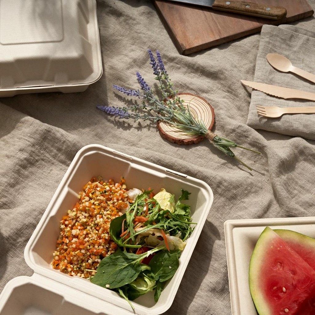 90 Burgerboxen aus Zuckerrohr