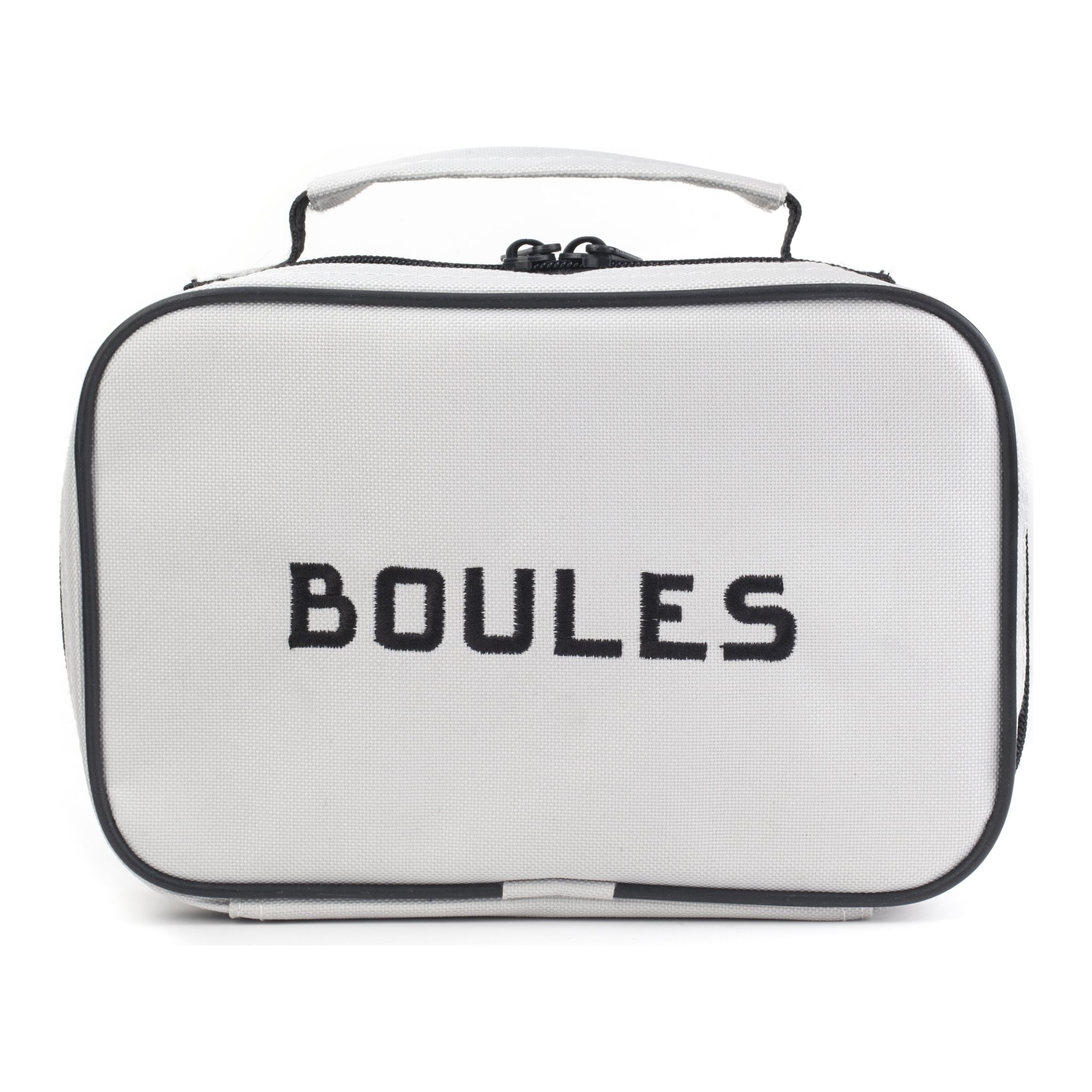 Sac de transport clair du jeu de boules avec l'inscription « Boules »