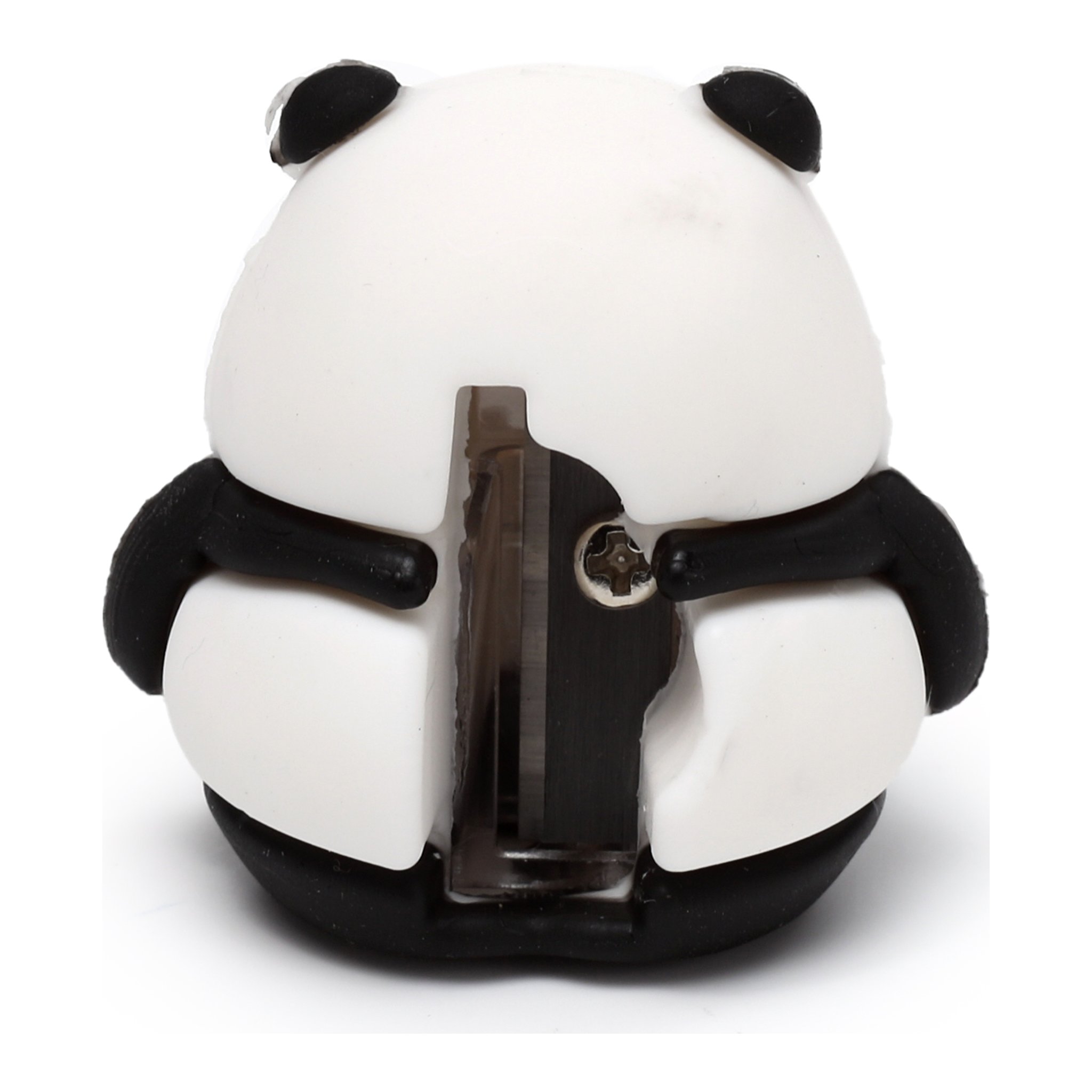 Panda de dos, fente du taille-crayon visible