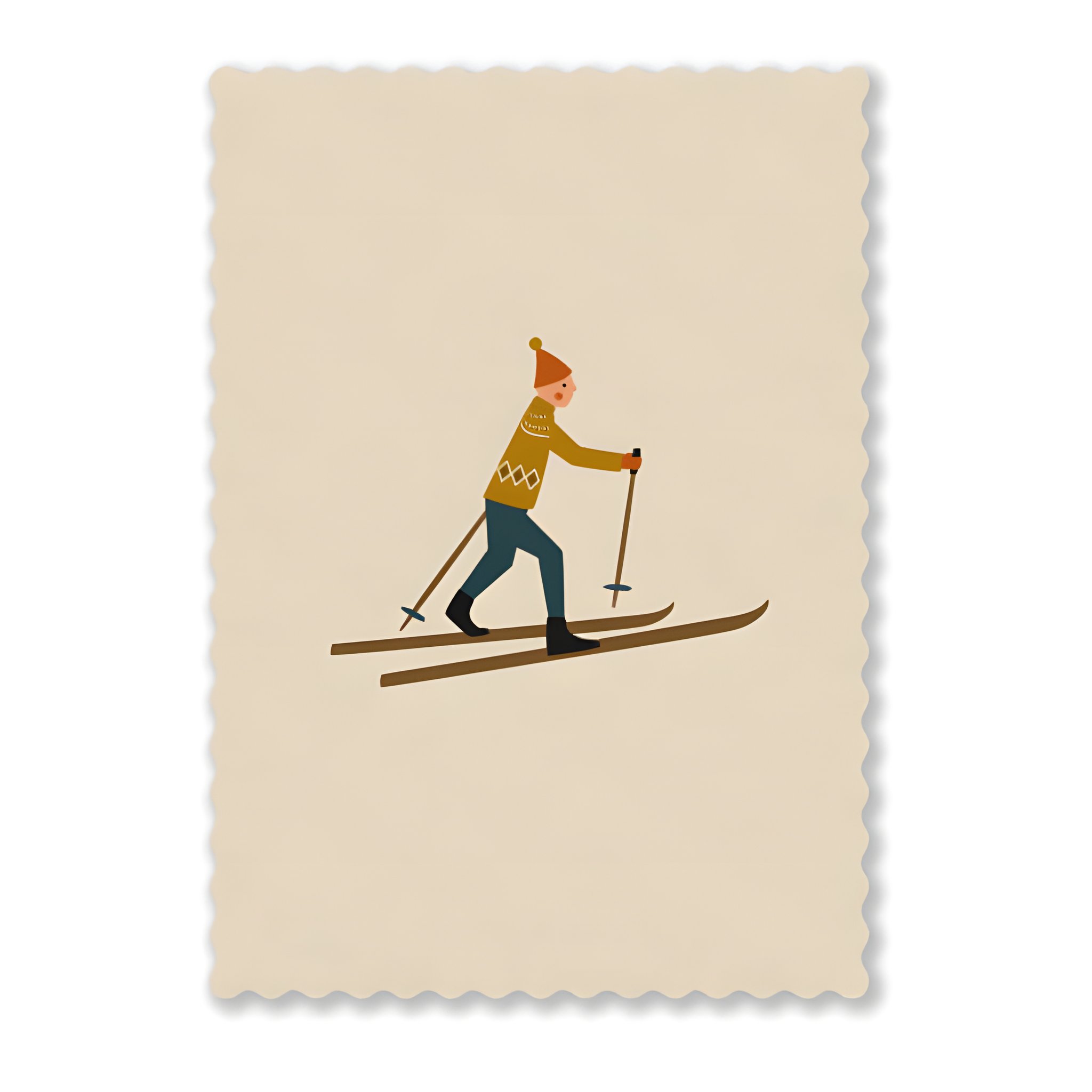 Set cartoline sport invernali — scialpinismo