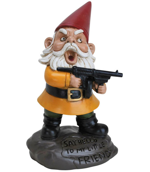 Angry Little Garden Gnome Gartenzwerg Scarface