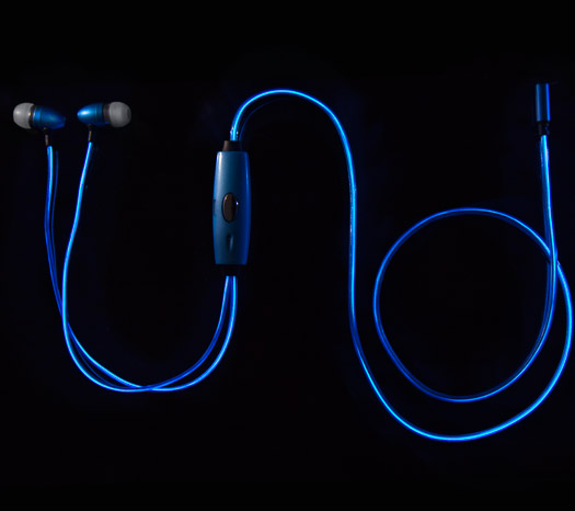 Leuchtende Kopfhörer