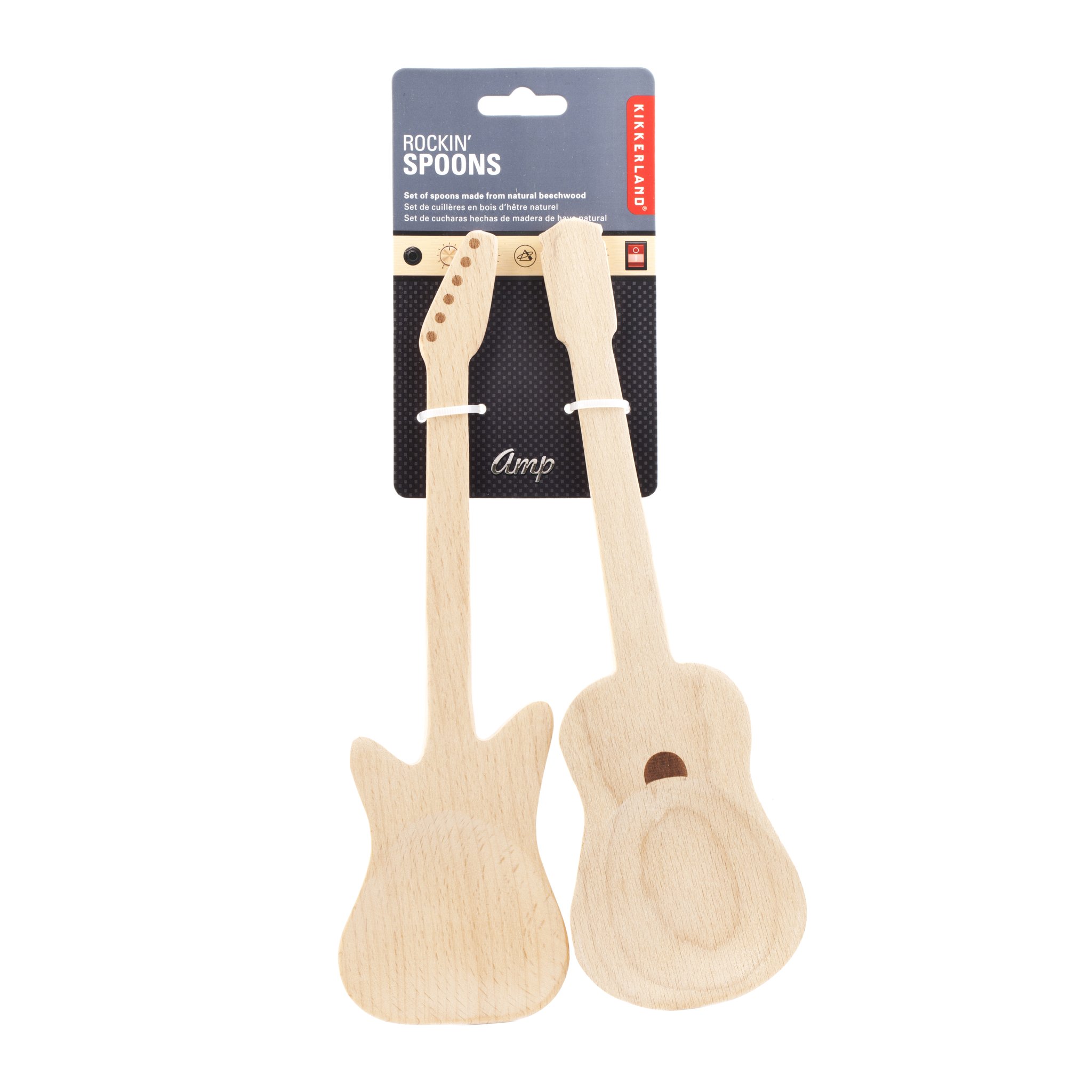 Couverts à salade guitare – emballage Kikkerland