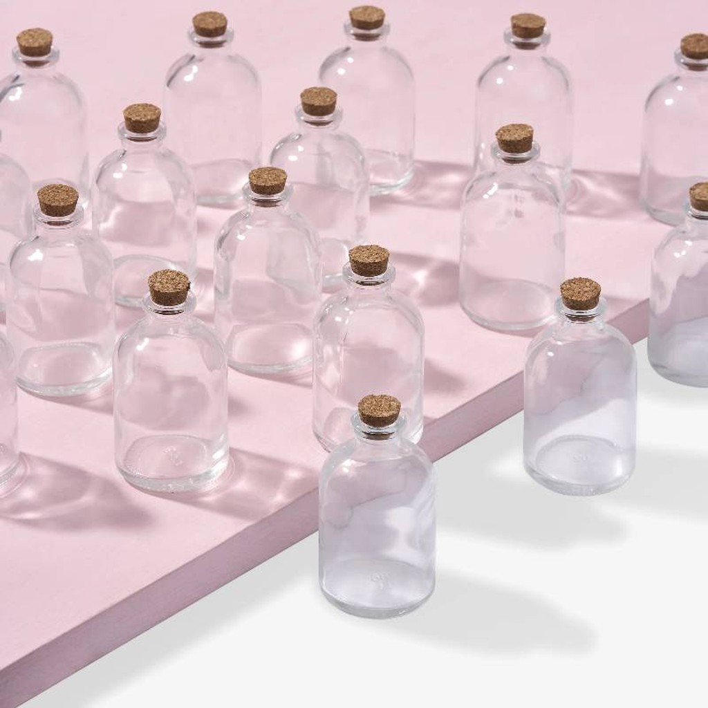 Set de mini-bouteilles en verre