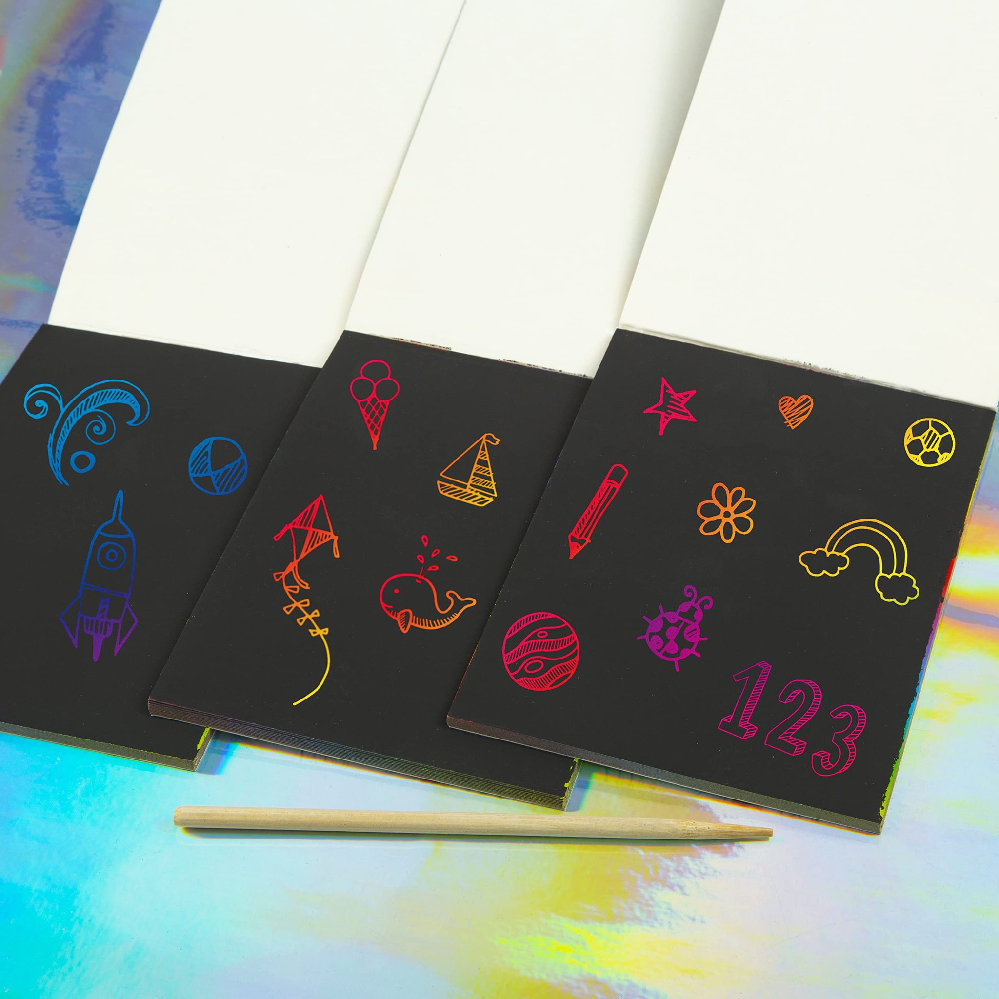 Cartes à gratter arc-en-ciel A6, lot de 12 (Bild 4)