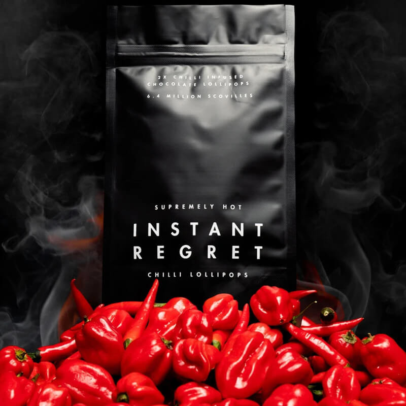 Sucettes Regret Instantané Chili et Chocolat